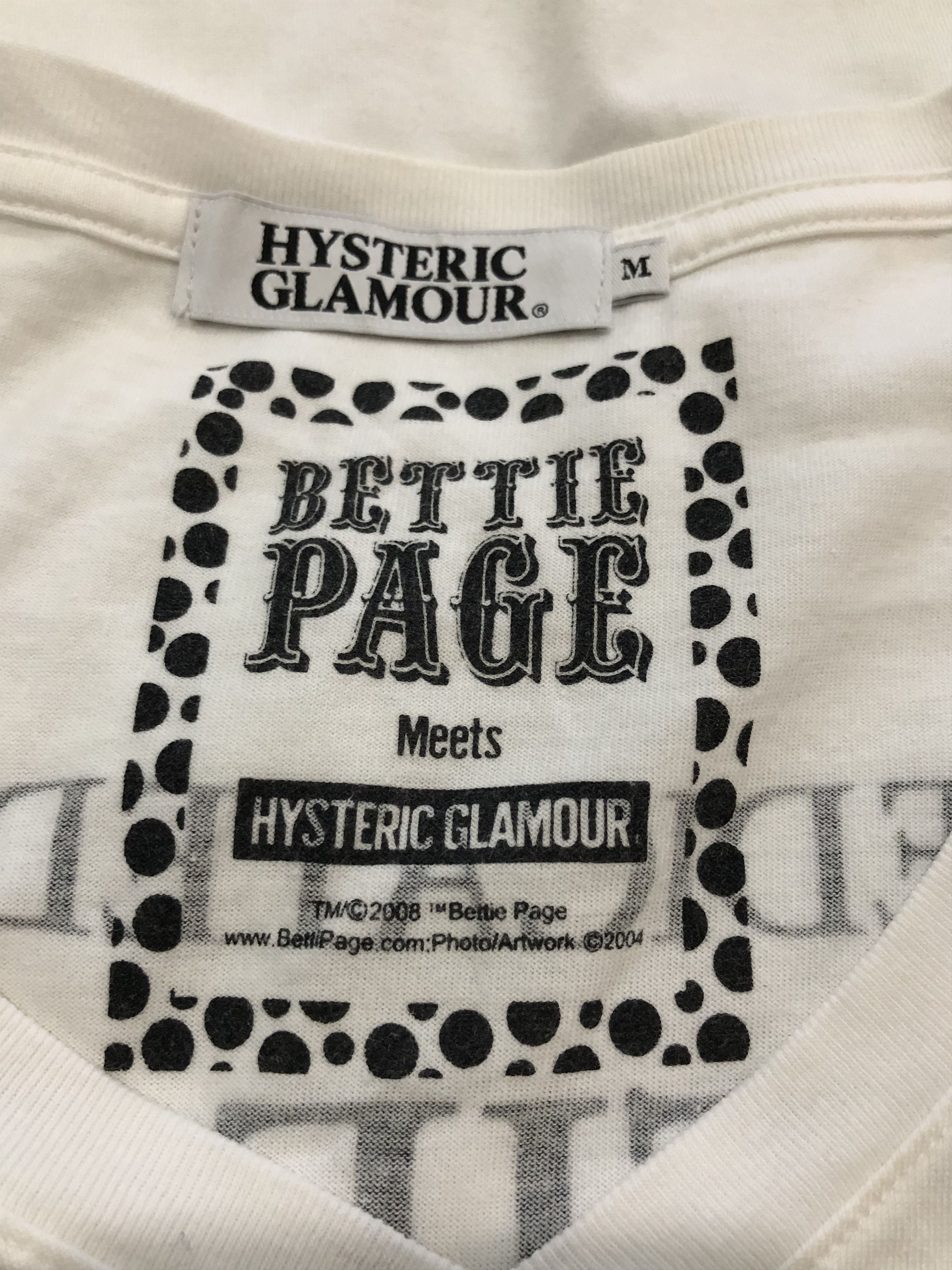 Designer × Hysteric Glamour × Japanese Brand Hysteric Glamour Bettie Page V-Neck Tee Size US M / EU 48-50 / 2 - 5 Thumbnail