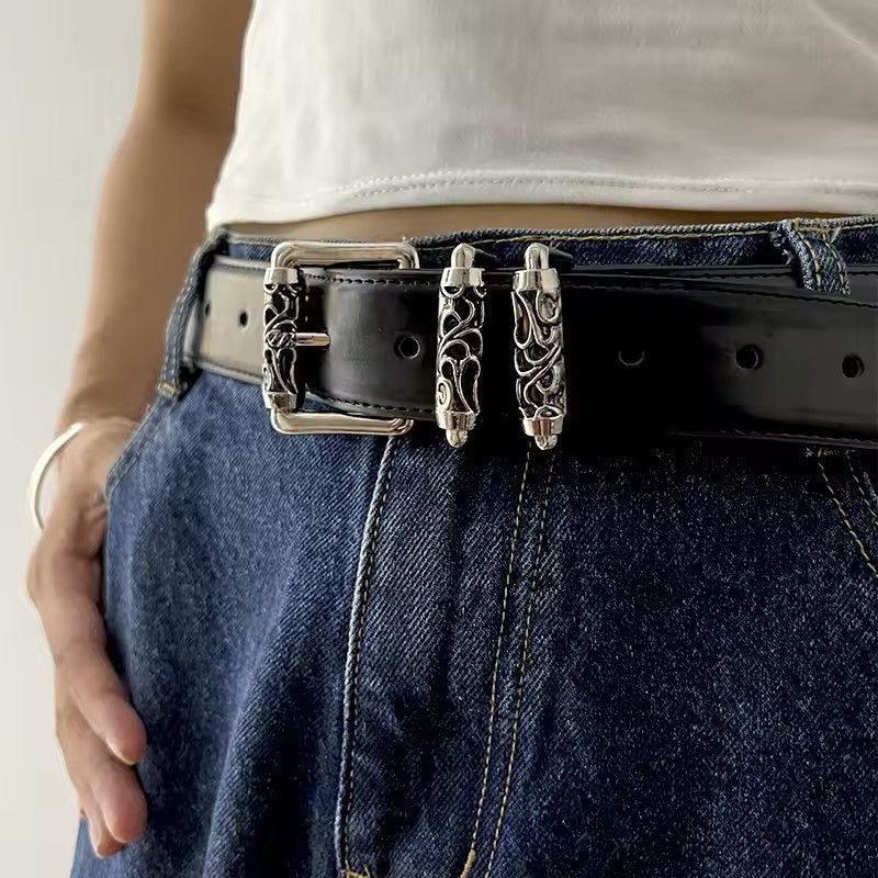 Other cowhide Real leather belt Size ONE SIZE - 7 Thumbnail