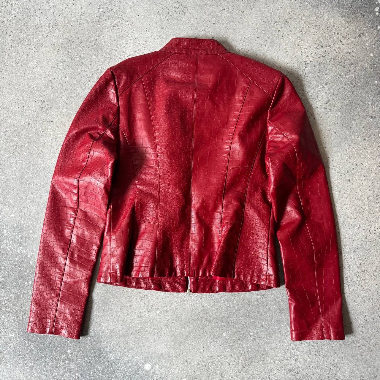 20471120 Y2K Woman’s Faux Leather Moto Biker Jacket Size M / US 6-8 / IT 42-44 - 11 Thumbnail