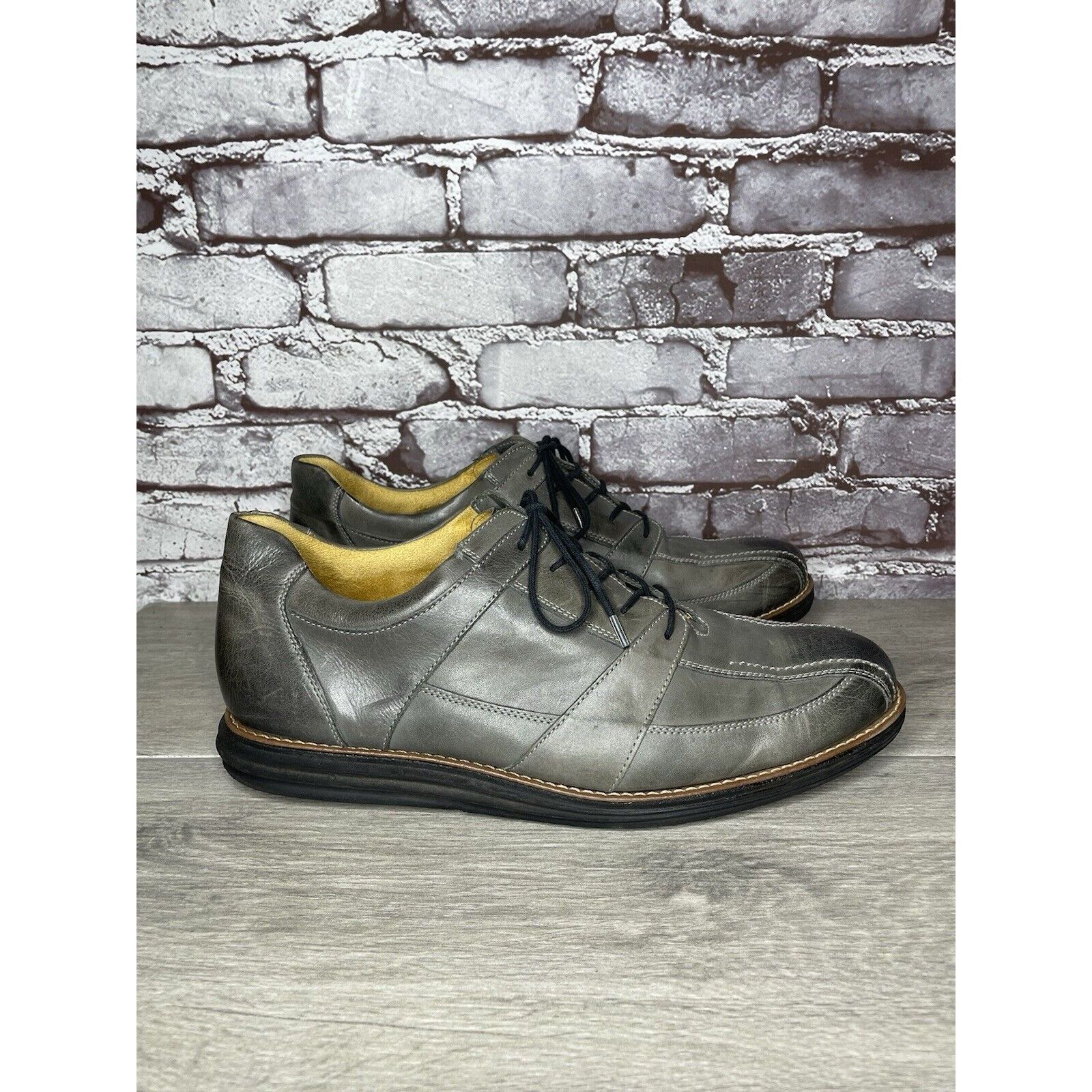 Sandro Moscoloni Sandro Moscoloni Gray Leather Bicycle Toe Oxfords Lace Shoes Size US 13 / EU 46 - 17 Thumbnail