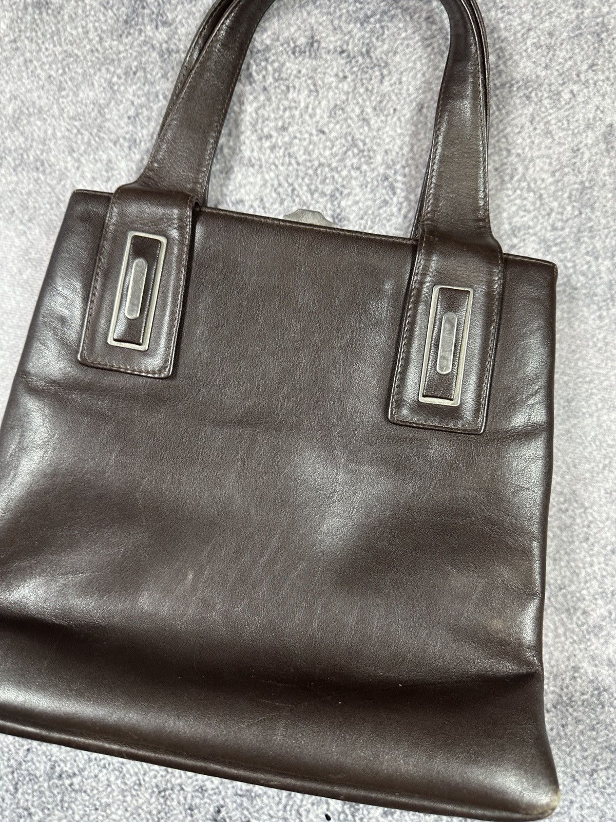 Vintage Vintage Gold Pfeil Leather Bag Very Rare 80s Women Lux USA Size ONE SIZE - 2 Thumbnail