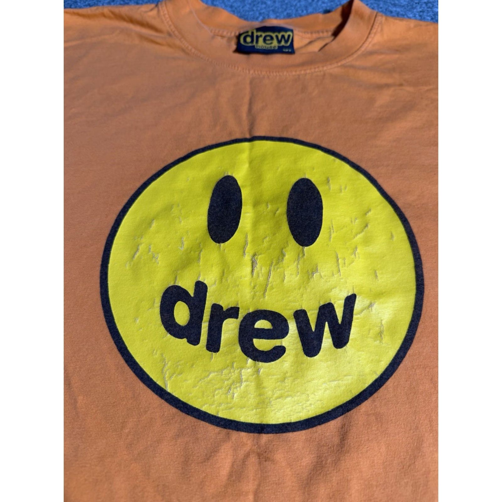 Drew House Drew House T Shirt Short Sleeve Orange Logo Smiley Face Men's XL Size US XL / EU 56 / 4 - 4 Thumbnail