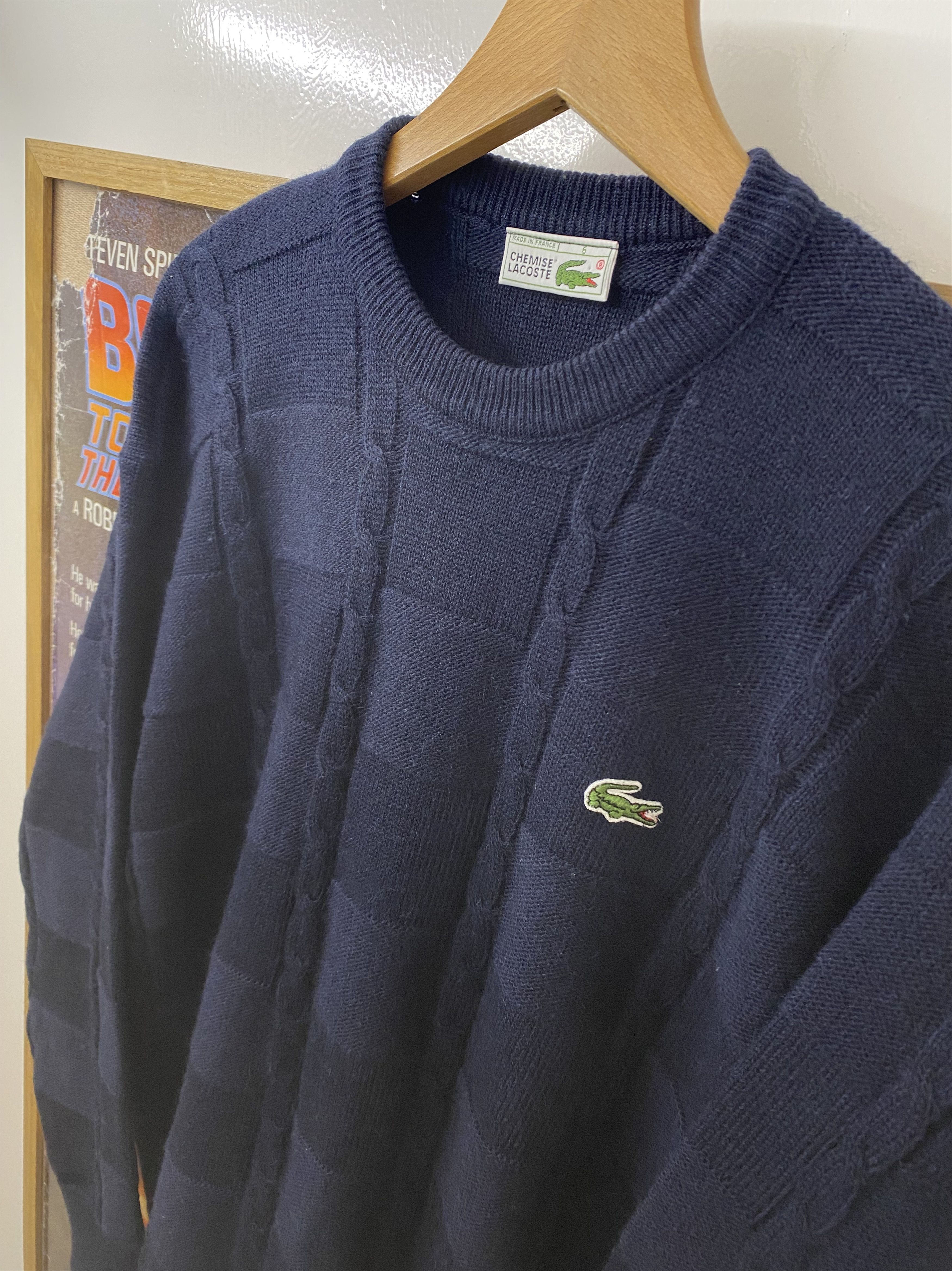 Lacoste 90s Vintage Chemise Lacoste Navy Knit Jumper Size US M / EU 48-50 / 2 - 6 Thumbnail