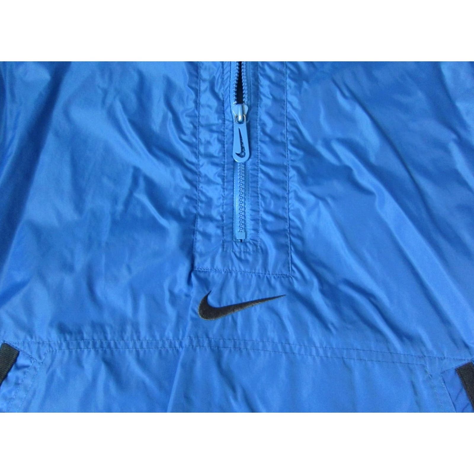 Nike VINTAGE Nike Jacket Mens M Blue 90s Windbreaker Zip Hooded Swoosh Featured Gift-Ready Size US M / EU 48-50 / 2 - 2 Thumbnail