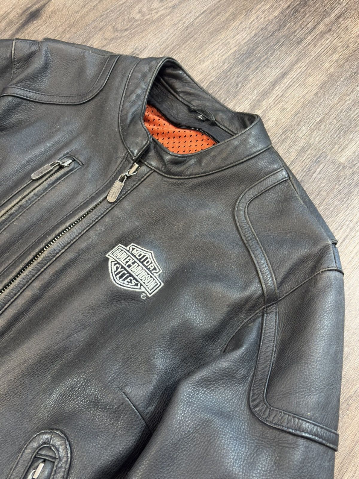 Harley Davidson Harley Davidson Motorcycle Women’s Black Leather Jacket Size L / US 10 / IT 46 - 3 Thumbnail