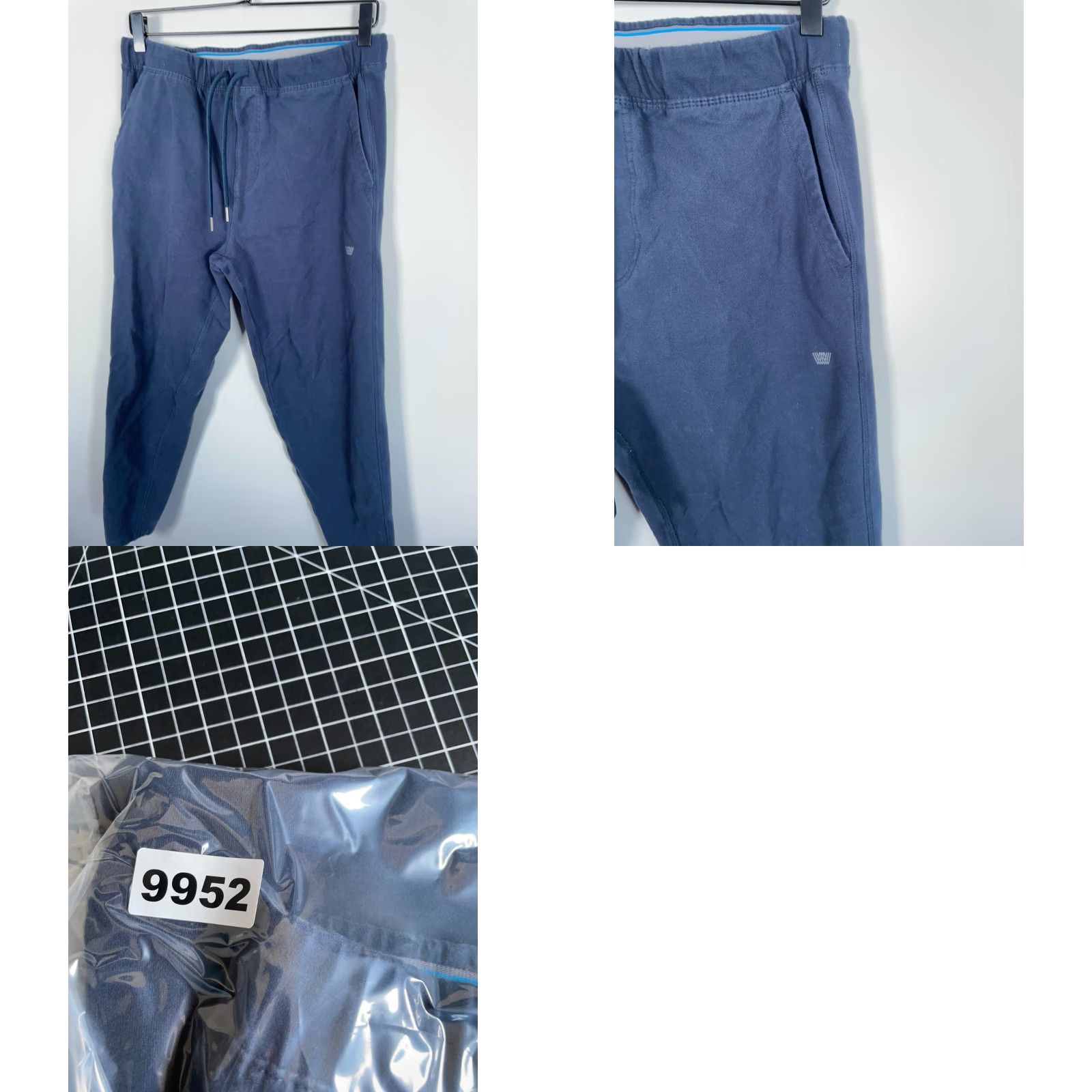Vintage VINTAGE Mack Weldon Ace Sweatpants Mens Medium Dark Blue Drawstring Joggers Size US 31 - 9 Thumbnail