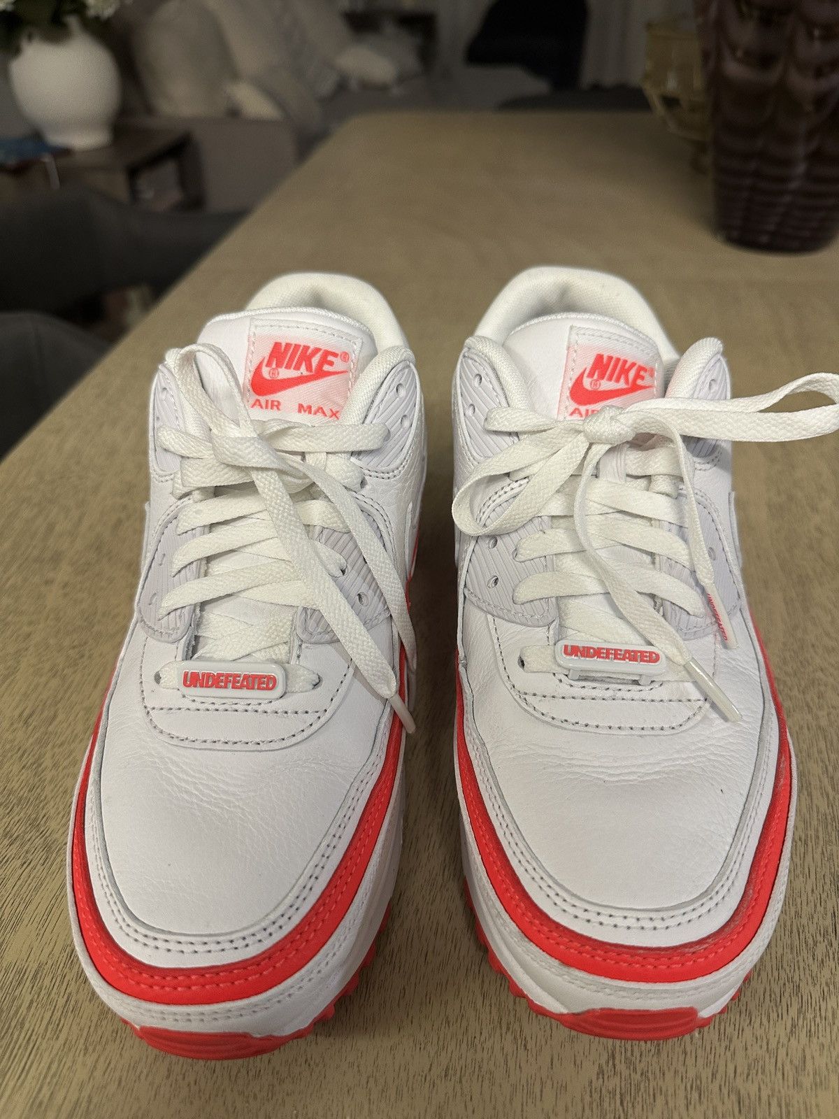 Nike × Undefeated Nike Air Max 90 x Undefeated “ White Solar Red” Size 8 Size US 8 / EU 41 - 6 Thumbnail