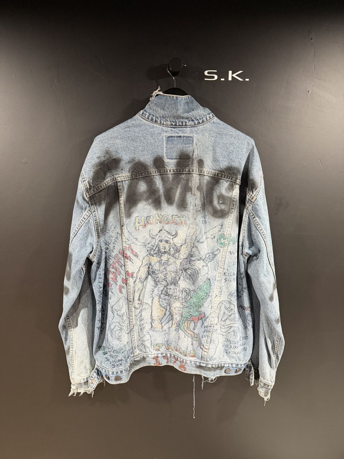 Vintage 1990s Vintage Levi’s Art Punk Grunge Distressed Jacket XXL Size US XXL / EU 58 / 5 - 10 Thumbnail