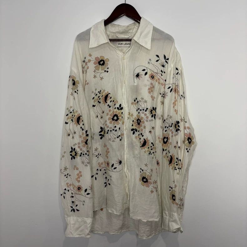 Our Legacy Our Legacy Silk cotton floral shirt Size US M / EU 48-50 / 2 - 2 Thumbnail
