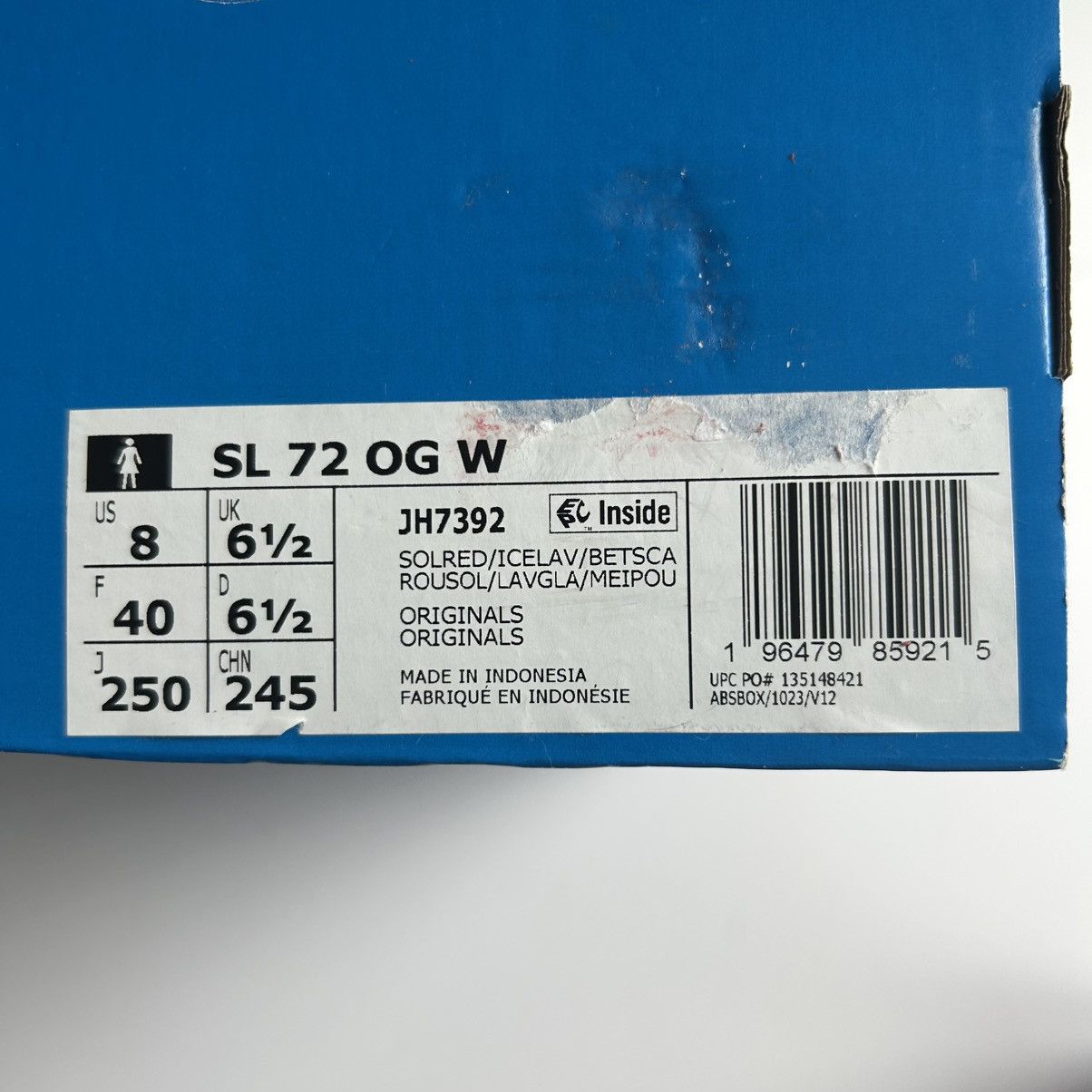 Adidas NEW Adidas Sl 72 OG ‘Solar Red/Ice Lavender’-Women’s size 8 Size US 8 / IT 38 - 9 Thumbnail