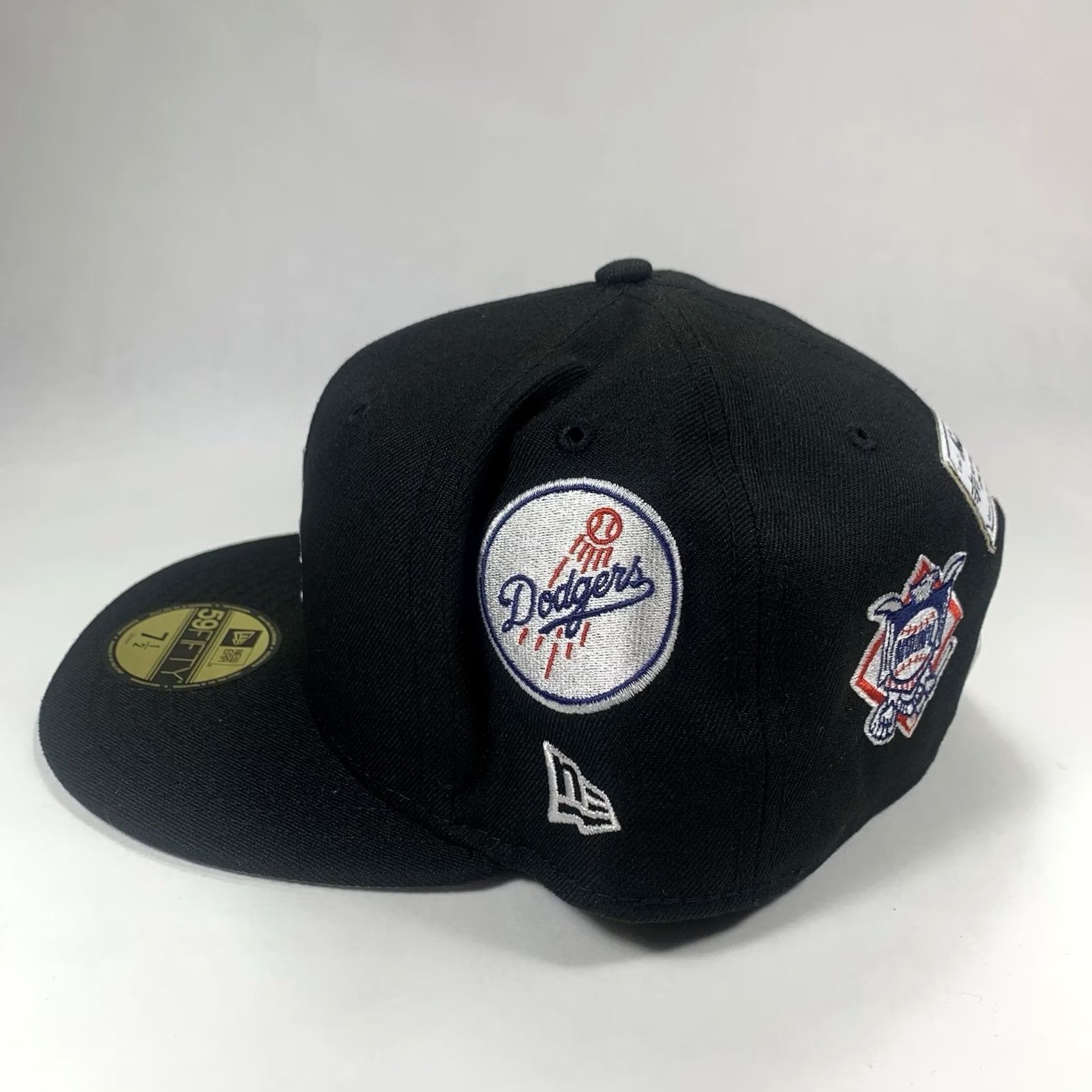 New Era New Era LA Dodgers 59Fifty Fitted Hat Cap 7 1/2 Black MLB Alpha Industries Baseball Cap Mens Size ONE SIZE - 3 Thumbnail