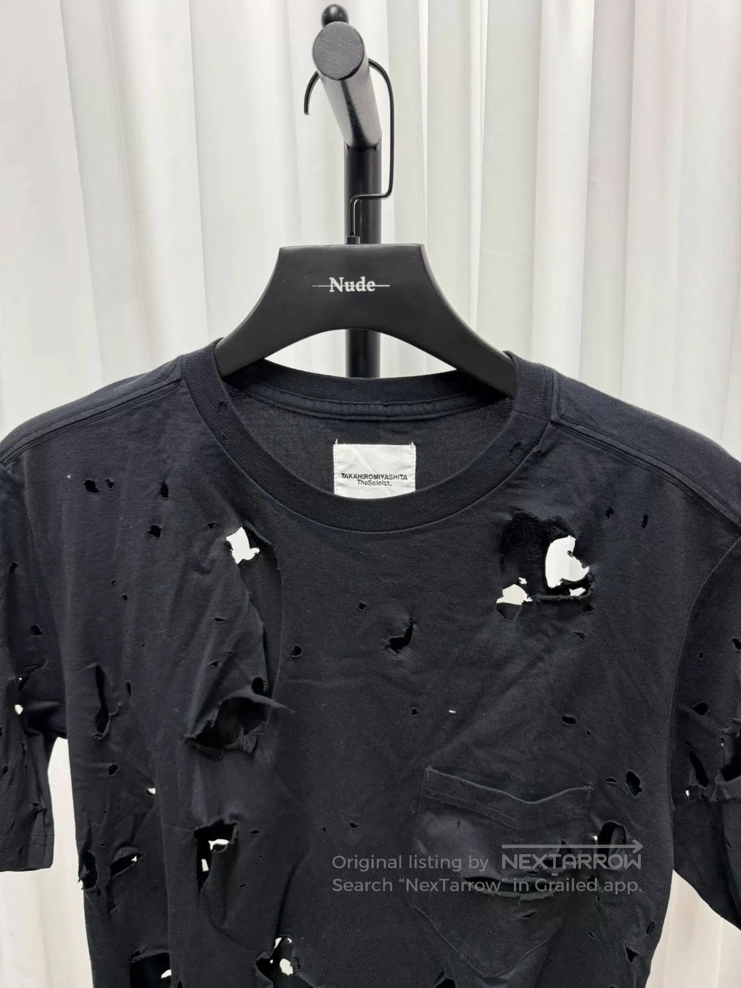 Comme des Garcons Homme Plus soloist oversized ripped short sleeve t-shirt. Size US L / EU 52-54 / 3 - 3 Thumbnail