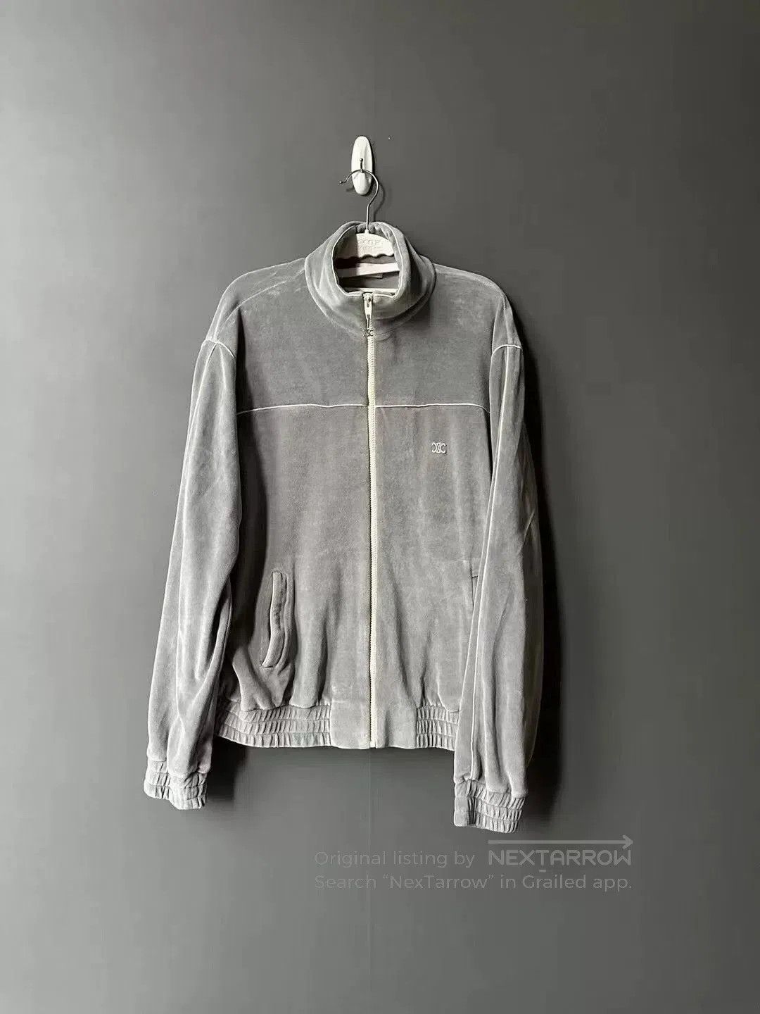 Celine celine blue velvet jacket in size L. Size L / US 10 / IT 46 - 4 Thumbnail