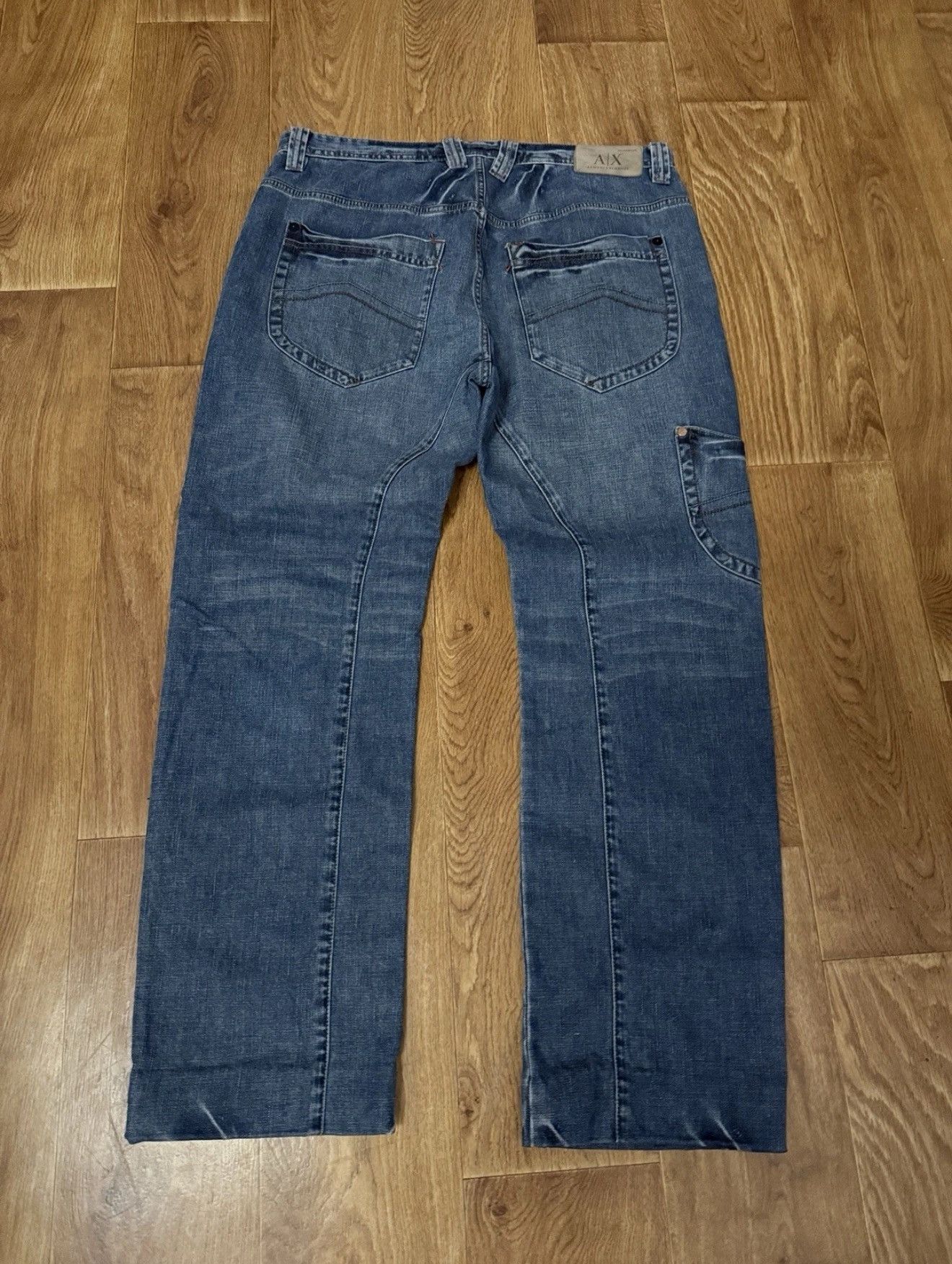 Armani Exchange Vintage 00`s Armani Exchange Jeans Y2K 6 Pocket Design Cargo Size US 34 / EU 50 - 6 Thumbnail