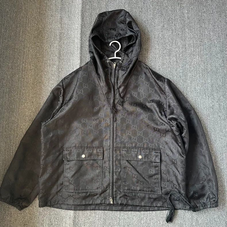 Gucci Gucci Black jacquard full-print hooded jacket 2503-Nextarro Size US L / EU 52-54 / 3 - 1 Thumbnail