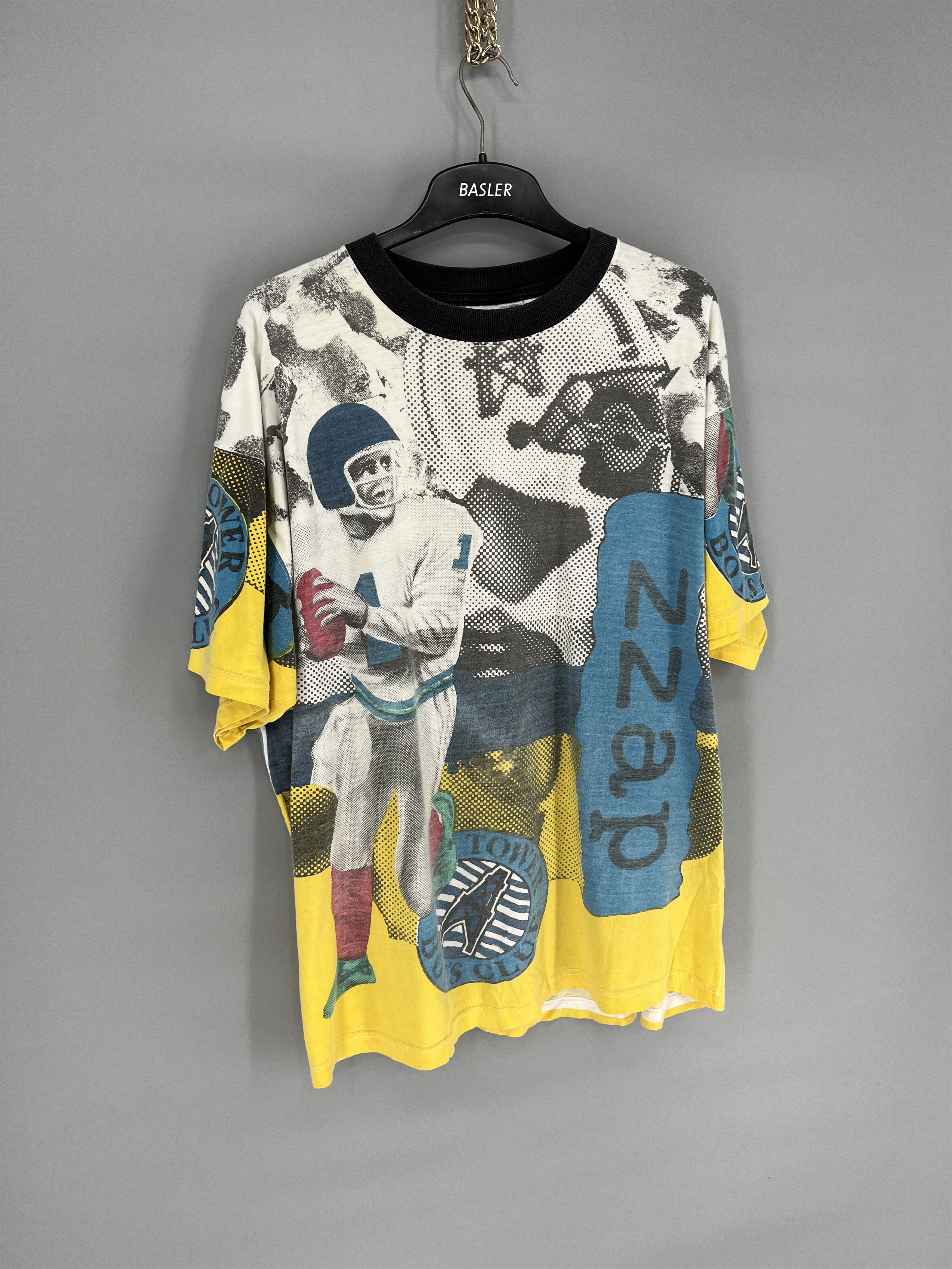 NFL × Sports Specialties × Vintage Vintage 90s NFL American Football Tower Boys fullprint tees Size US XL / EU 56 / 4 - 2 Thumbnail