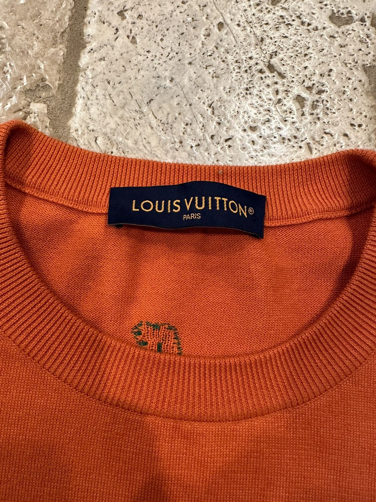 Louis Vuitton Louis Vuitton LV Orange Palm Tree Sweater Crewneck T-Shirt Size US XXL / EU 58 / 5 - 7 Thumbnail