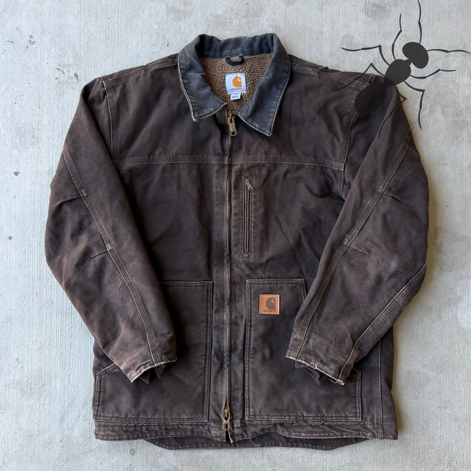 Carhartt × Vintage Carhartt C61 DKB brown coat work wear jacket Size US M / EU 48-50 / 2 - 1 Thumbnail
