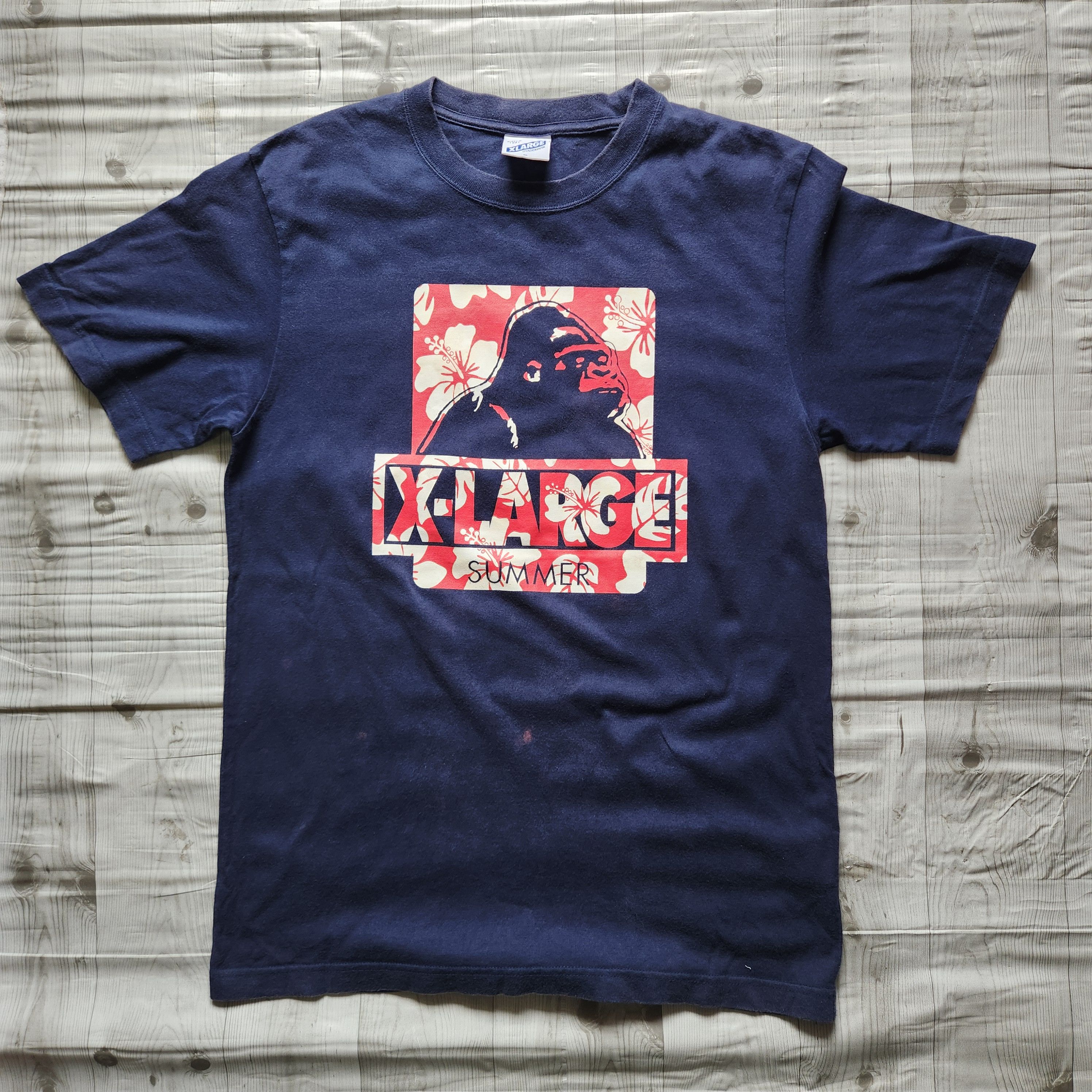 image of Summer Big Logo Printed Vintage Y2K in Navy Blue, Men's (Size Medium)