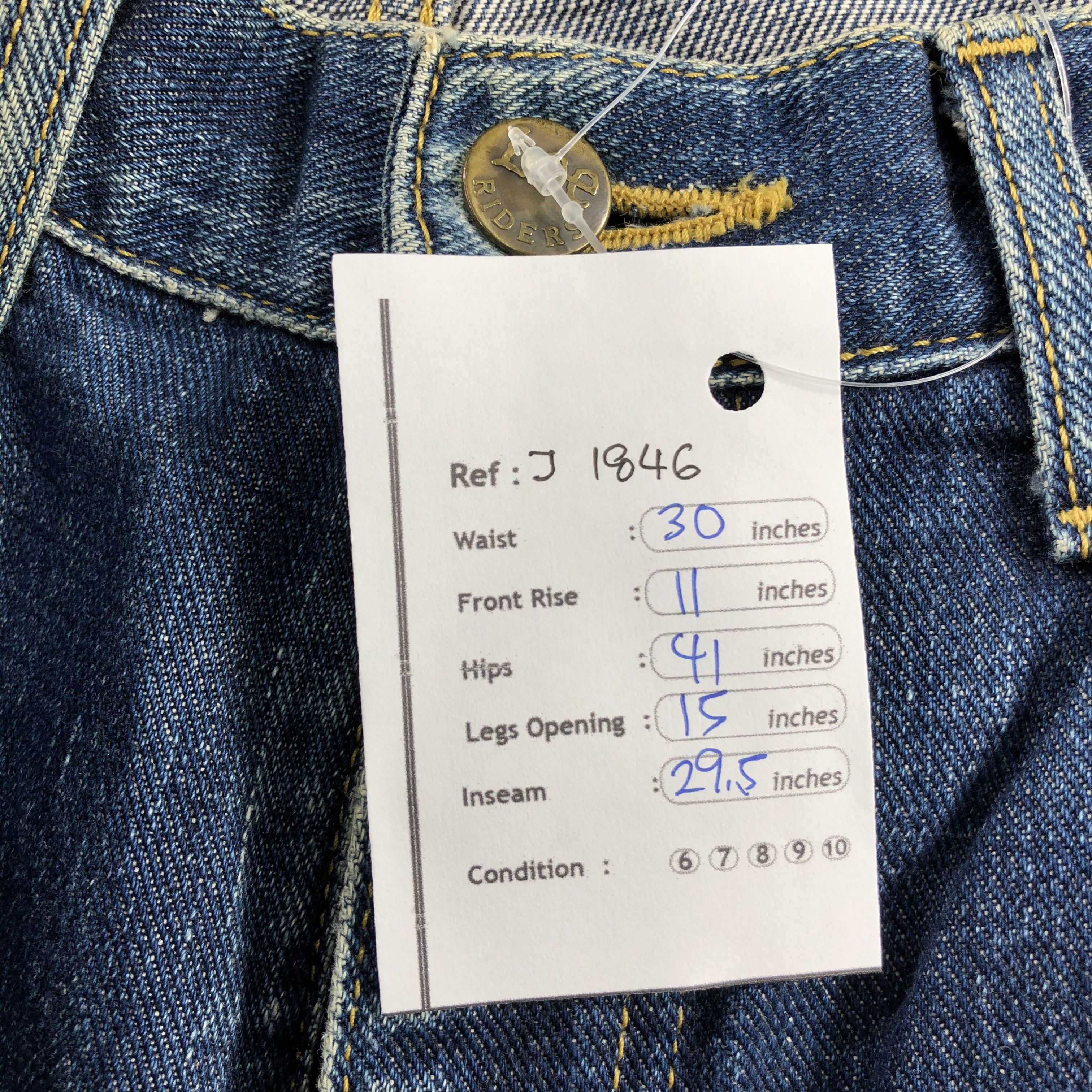 Lee Vintage Blue Wash Lee Jeans-J1846 Size US 30 / EU 46 - 14 Thumbnail