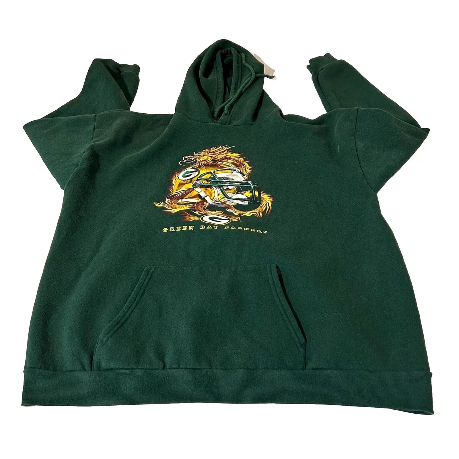 NFL Vintage Green Bay Packers Sweatshirt Hoodie Pullover Men Large NFL Tag Size US L / EU 52-54 / 3 - 2 Thumbnail