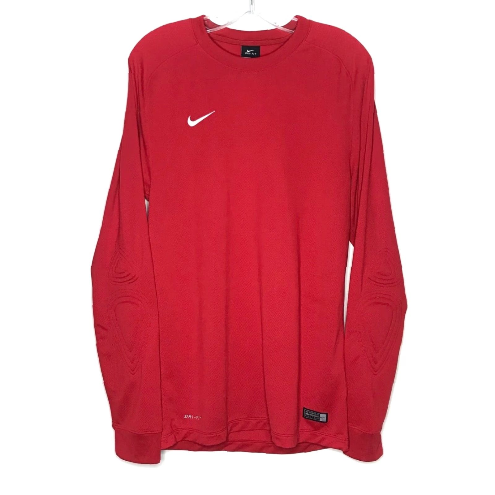 Nike Nike Dri-Fit Shirt Mens S Red Long Sleeve Soccer Elbow Pads Team Size US S / EU 44-46 / 1 - 3 Thumbnail