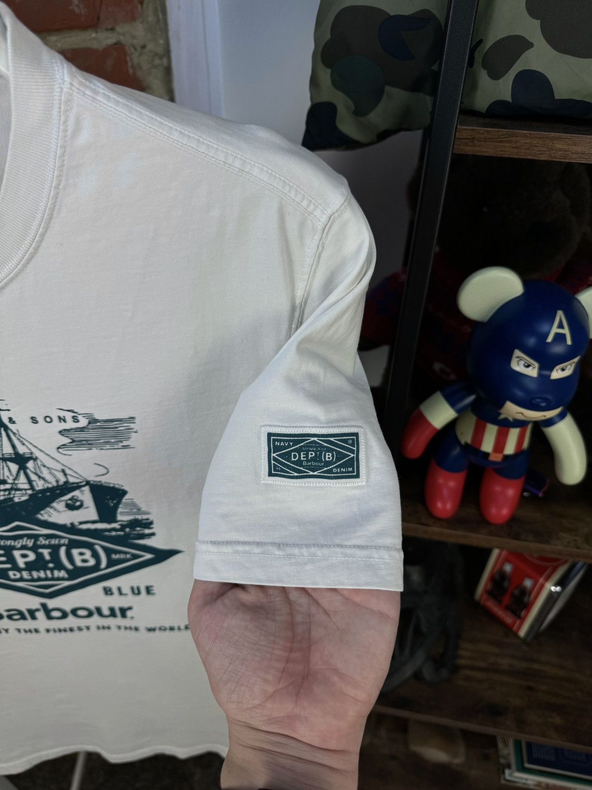 Barbour BARBOUR Dept B Beacon Printed White Short Sleeve T-Shirt Size US M / EU 48-50 / 2 - 5 Thumbnail