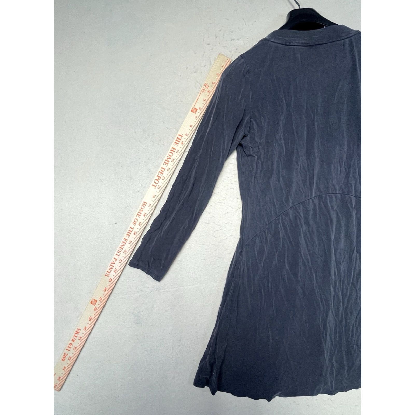 Anthropologie Dolan Dress Womens Gray V-Neck Long Sleeve Mini Pocket Peplum Grunge Bohemian City Classic Gothic Slinky Casual Workwear Thanksgiving? Size S / US 4 / IT 40 - 5 Thumbnail