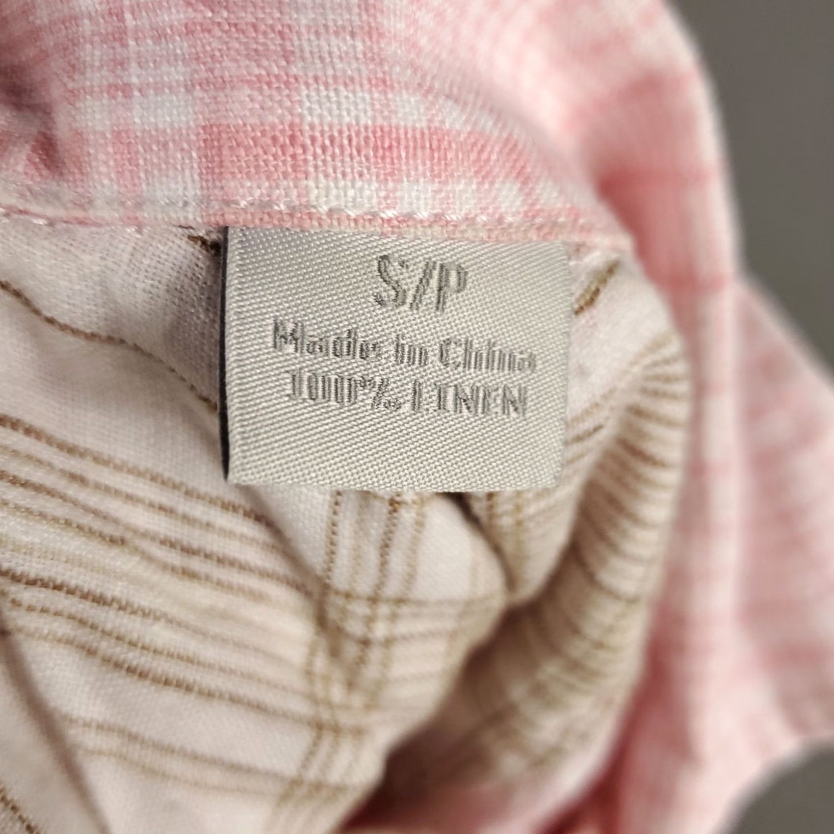 Tommy Bahama Tommy Bahama Shirt Mens Small Pink Plaid Linen Button Up Short Sleeve Size US S / EU 44-46 / 1 - 6 Thumbnail