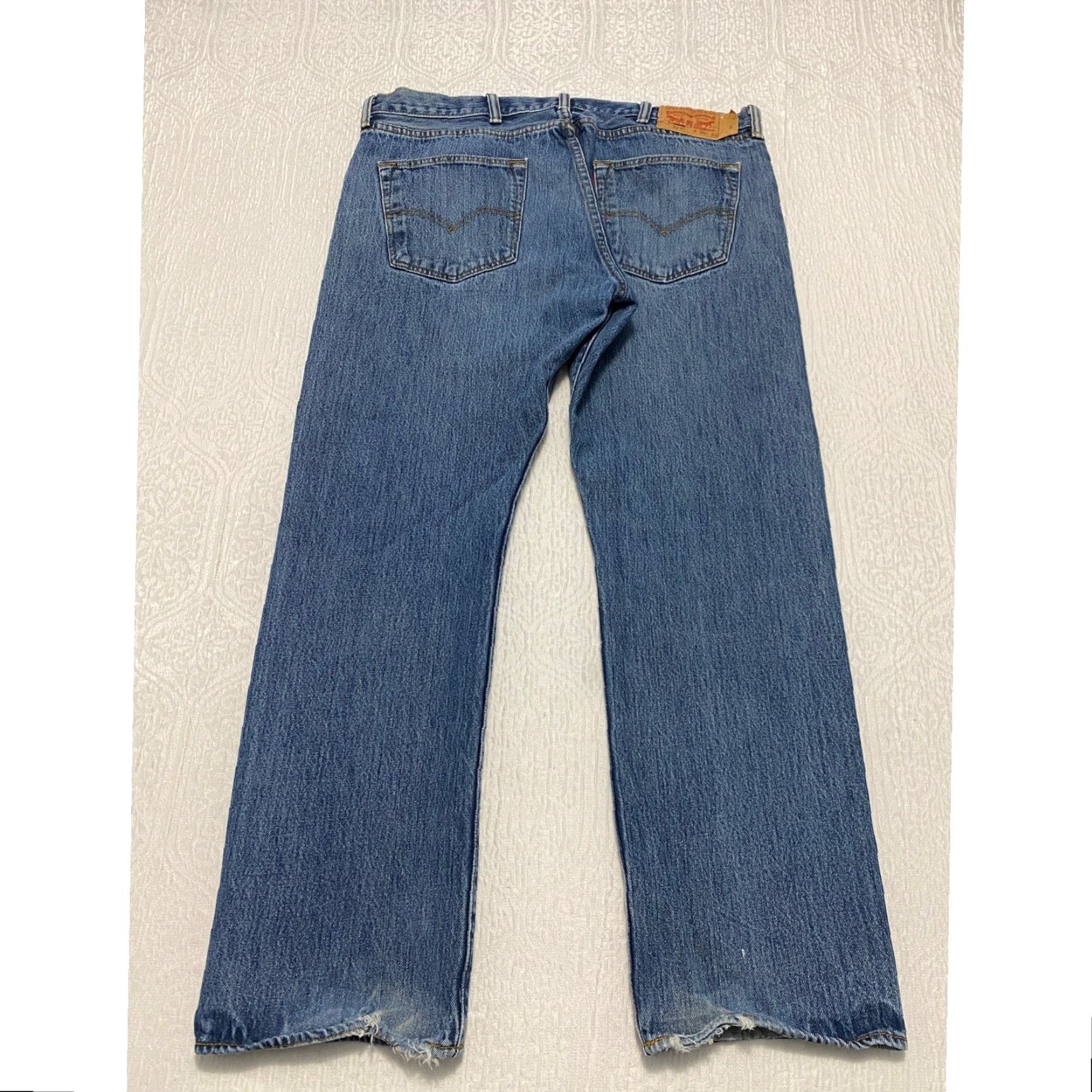 Levi's VINTAGE Levi's 501 Original Fit Jeans Men W38 L30 Blue Denim Button Fly Five Pocket Straight Regular Denim Size US 38 / EU 54 - 2 Thumbnail