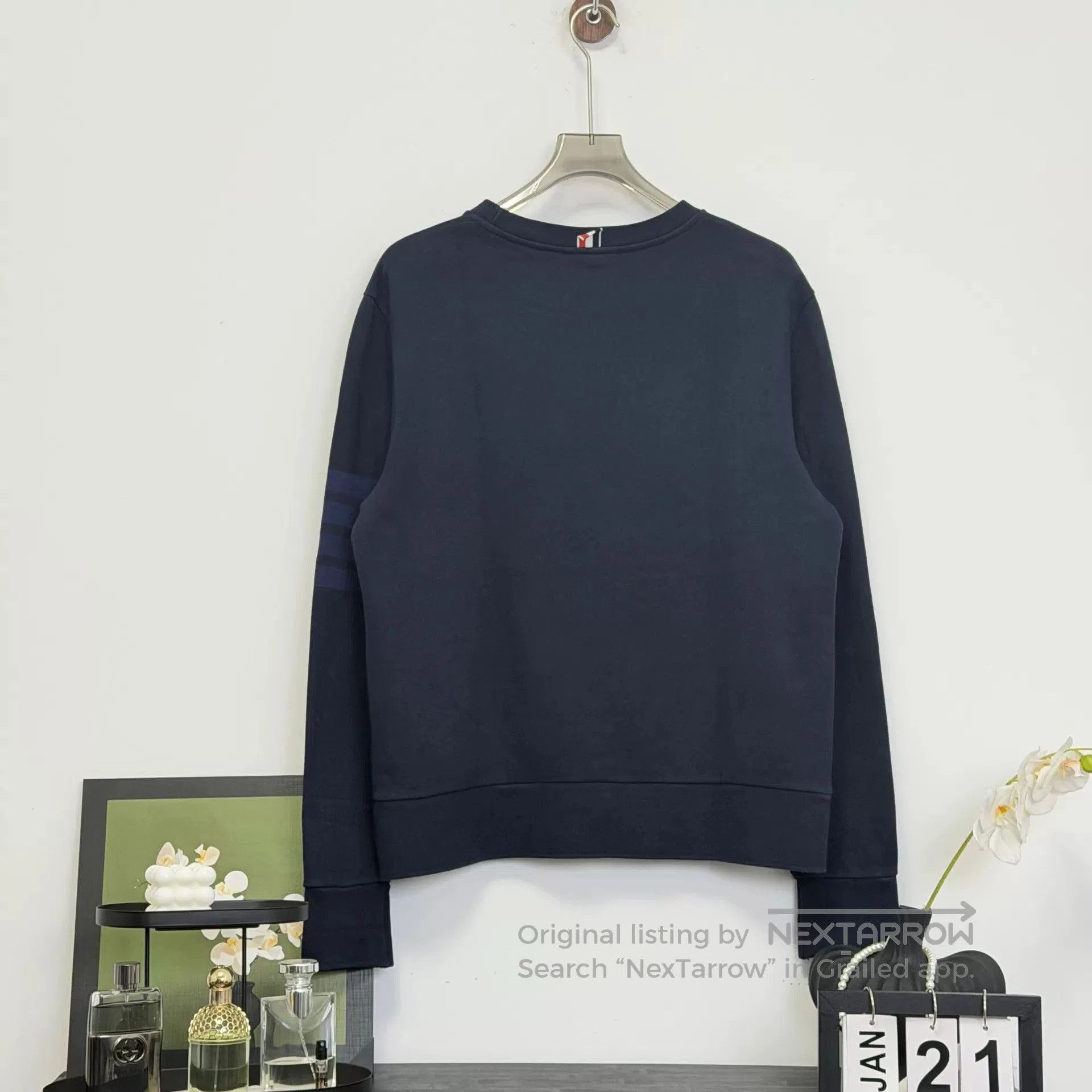 Thom Browne Thom Browne Navy Stripe Sweatshirt Size 3. Size US L / EU 52-54 / 3 - 2 Thumbnail