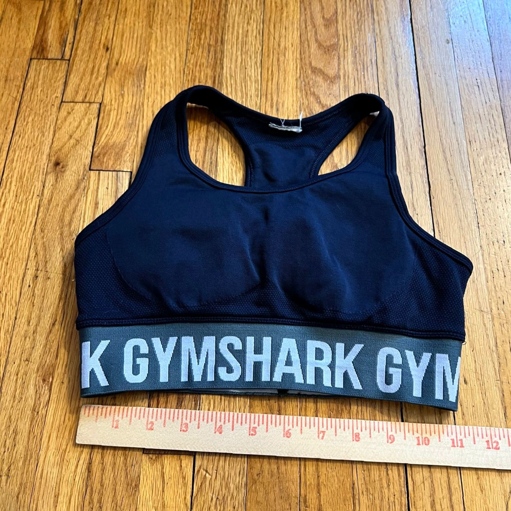 Gymshark Gymshark Sports Bra Womens S Black Logo Band Running Size ONE SIZE - 3 Thumbnail
