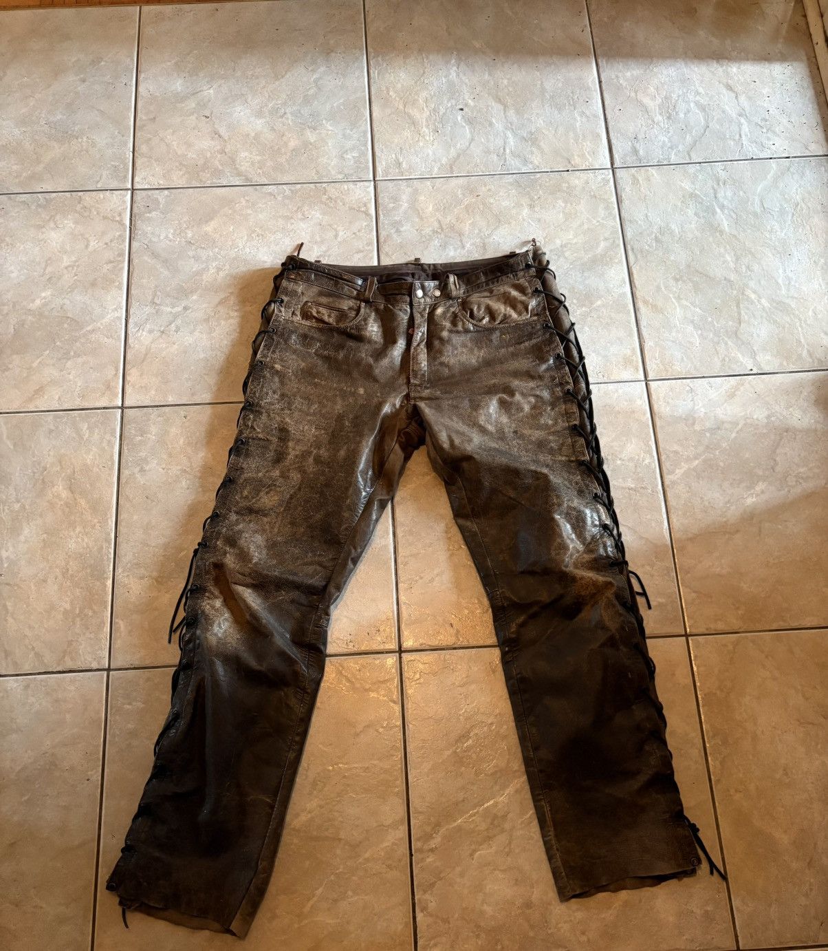 Leather pants size 38