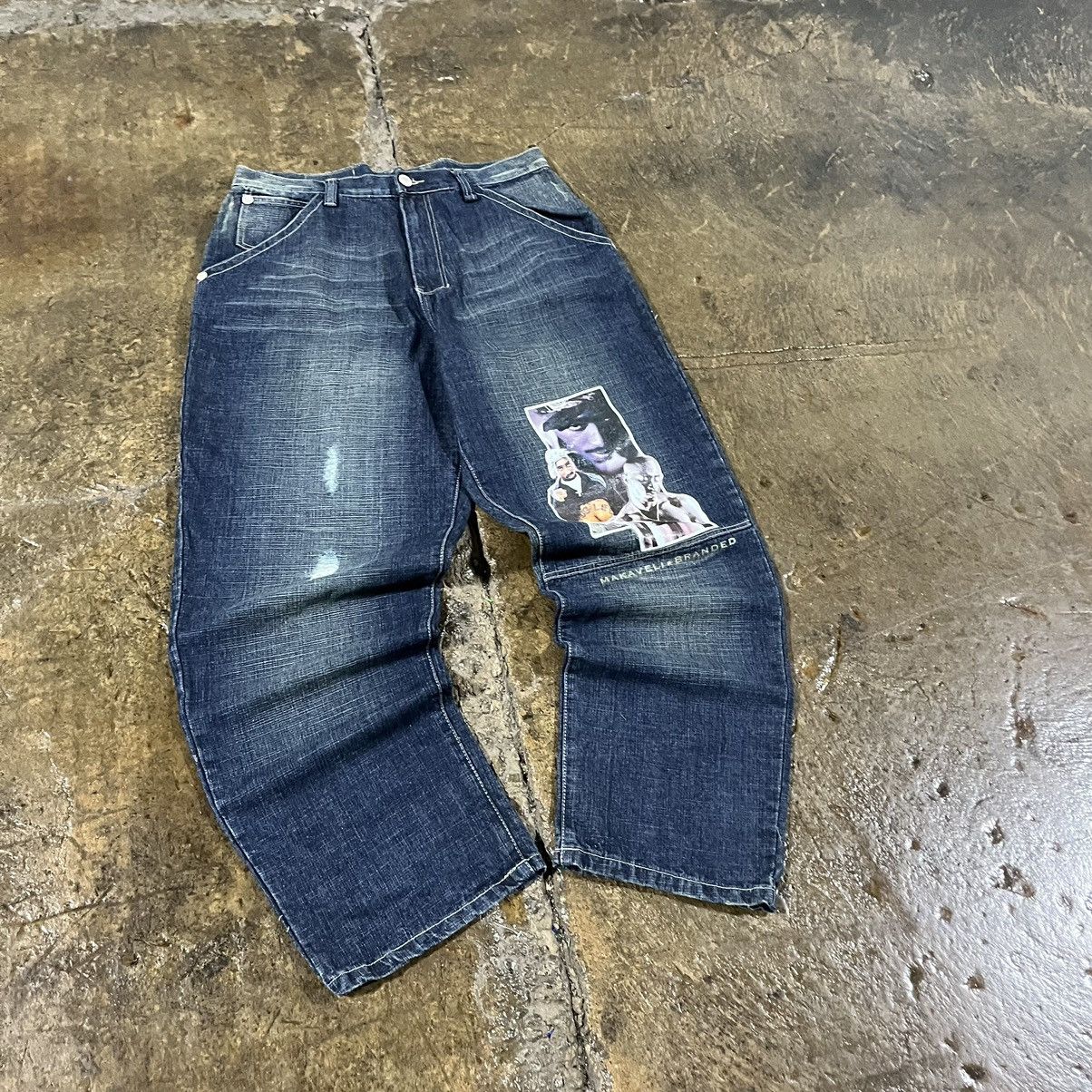JNCO × Makaveli × Vintage Vintage Makaveli 90s Y2K Baggy Jeans Hip-Hop Skater Wide Leg Size US 36 / EU 52 - 9 Thumbnail