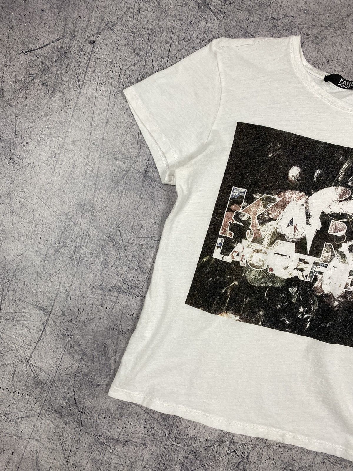 Designer × Karl Lagerfeld Karl Lagerfeld Luxury Designer Big Logo Tee T Shirt Size M / US 6-8 / IT 42-44 - 4 Thumbnail
