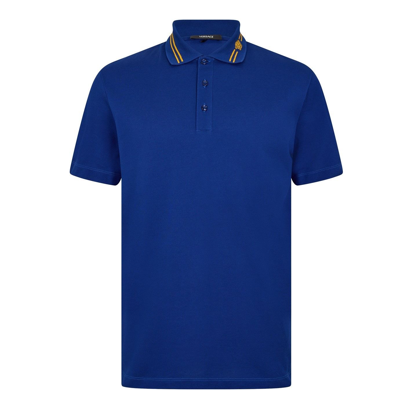 Versace o1g2r1mq0526 Medusa Short Sleeve Polo Shirt in Midnight Blue Size US L / EU 52-54 / 3 - 1 Thumbnail