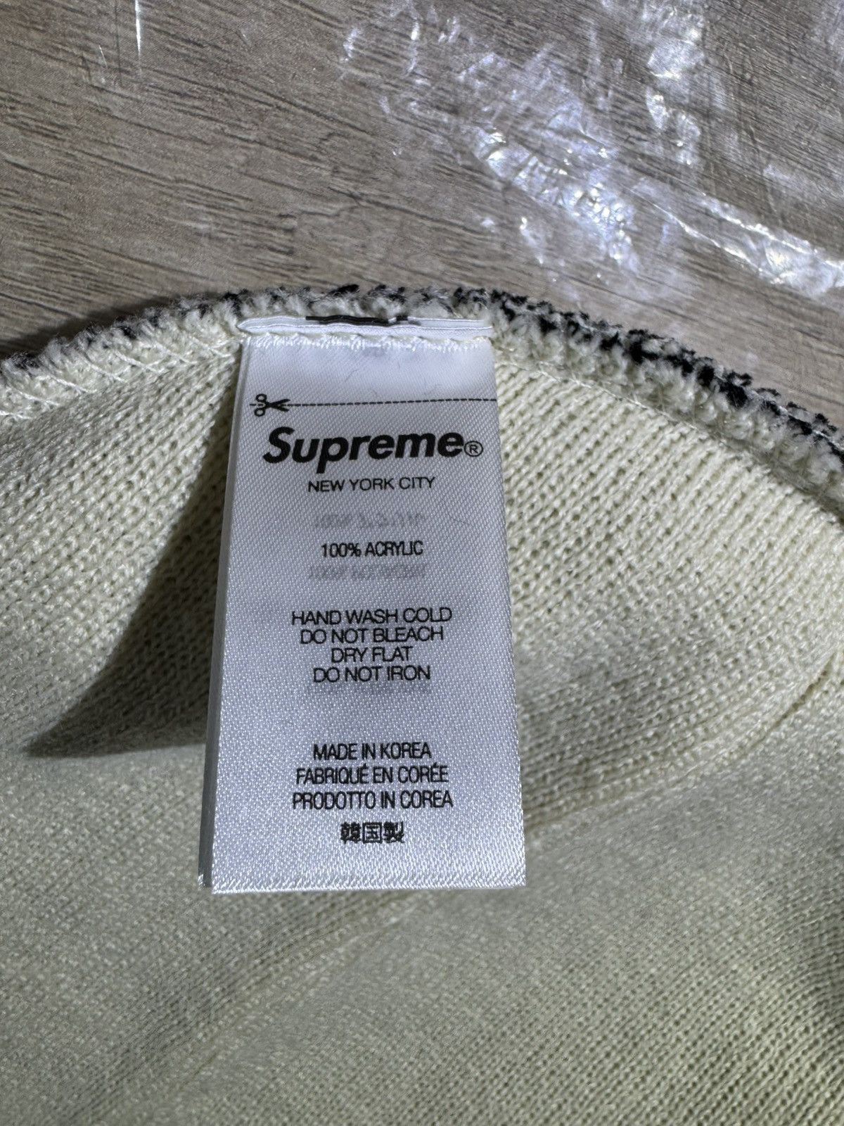 Supreme × Thrasher Supreme Thrasher Beanie (OS) (Stone) Size ONE SIZE - 4 Thumbnail