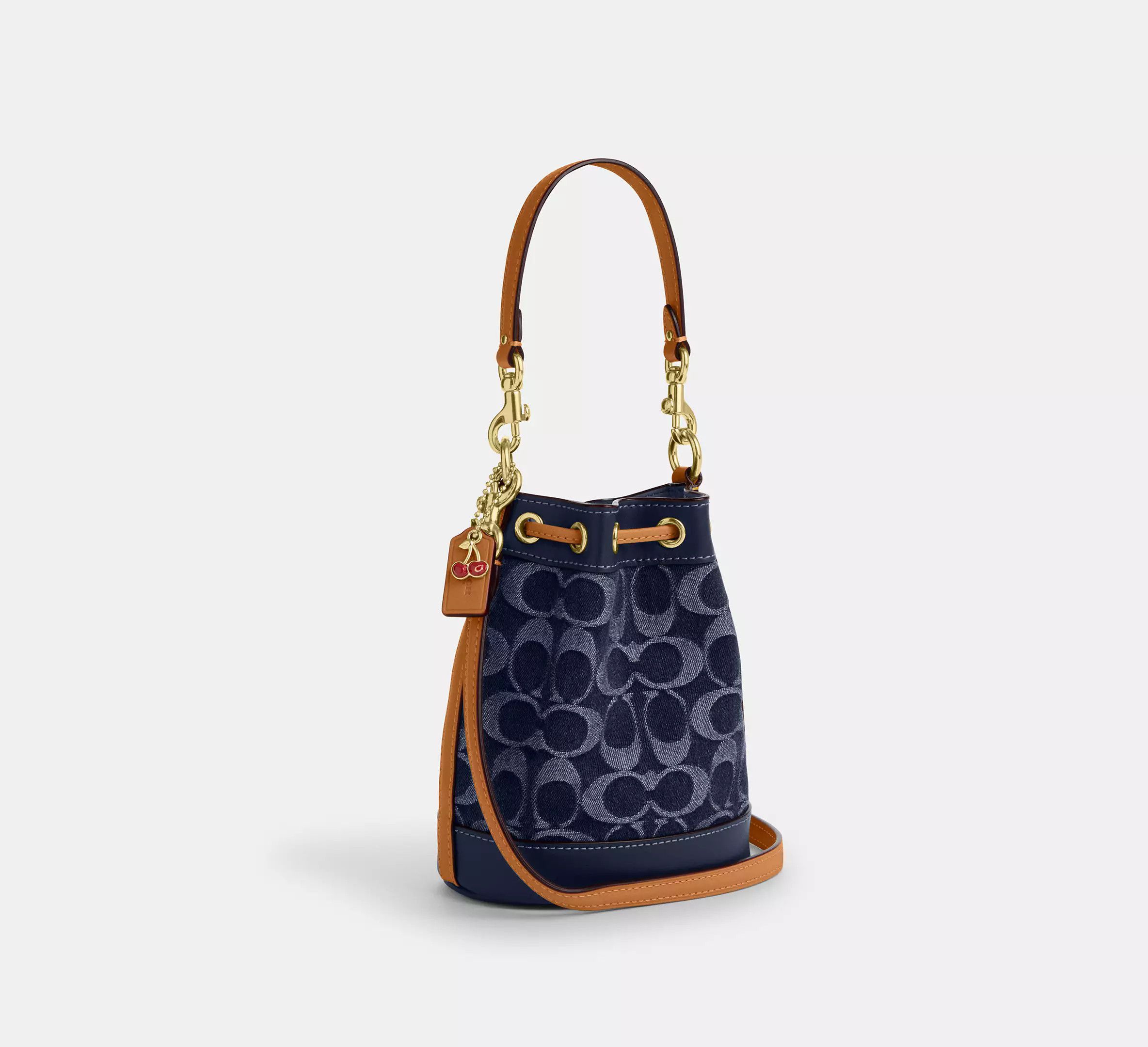 Coach Mini Bucket Bag In Signature Denim CY740 Size ONE SIZE - 13 Thumbnail