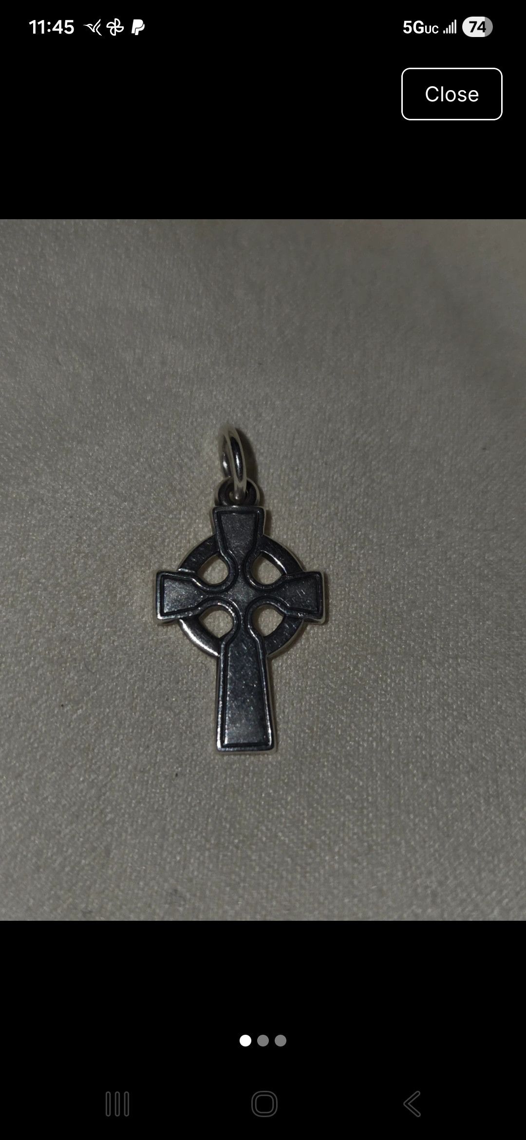 Other Retired James Avery Celtic Cross Pendant Sterling Silver Size ONE SIZE - 1 Thumbnail