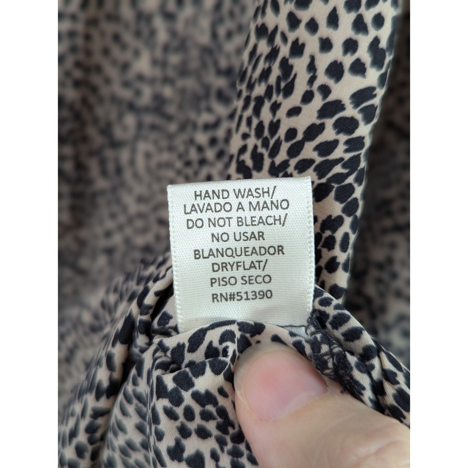 Other Timing Leopard Print Tie Front Button Up Shirt XL Blouse Size XL / US 12-14 / IT 48-50 - 7 Thumbnail