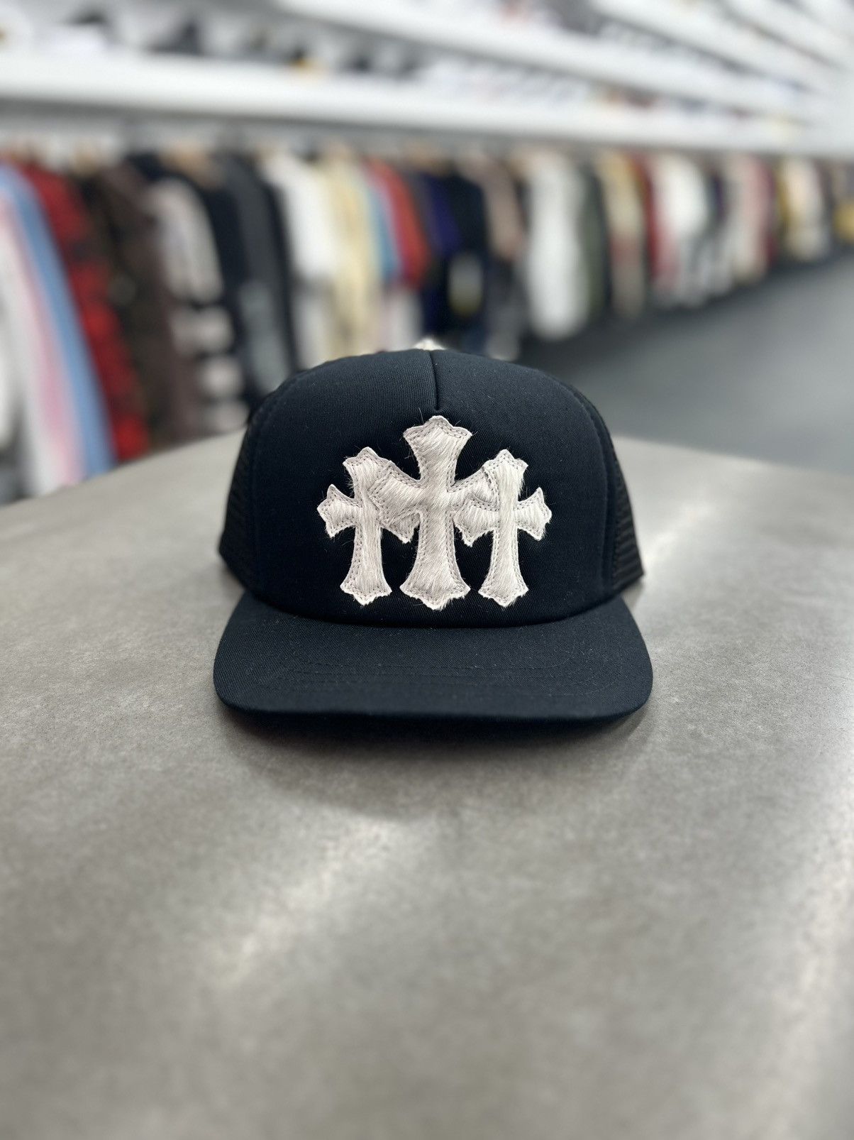 FAVT Chrome Hearts Cemetery Trucker Hat (Black)