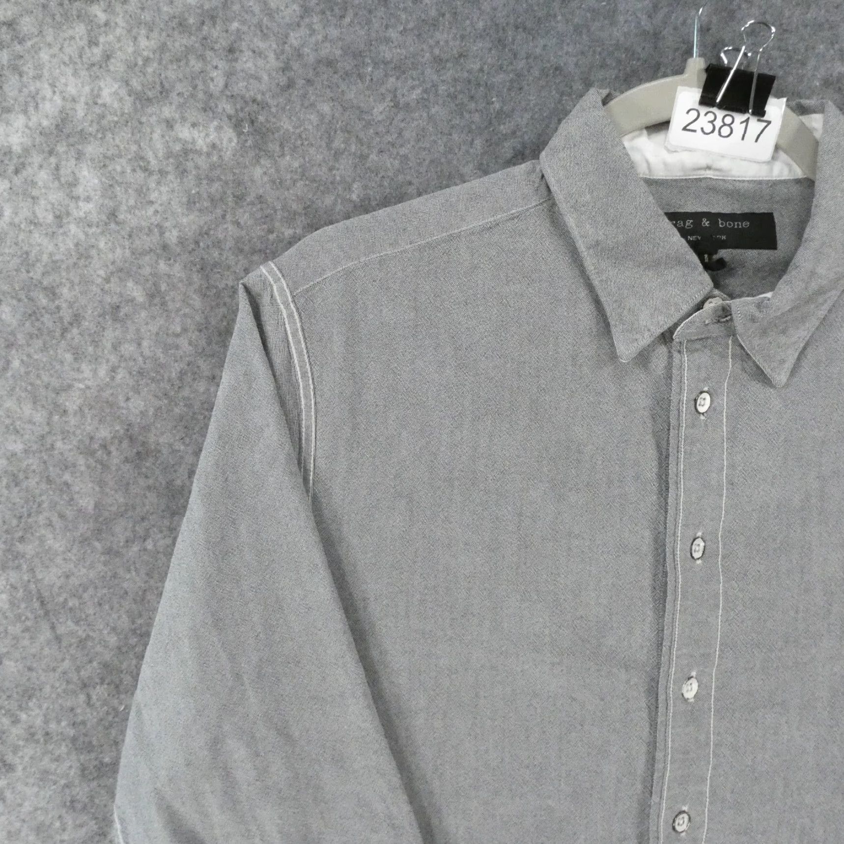 Rag & Bone Rag & Bone New York Shirt Mens Medium Long Sleeve Button Up Gray Size US M / EU 48-50 / 2 - 3 Thumbnail