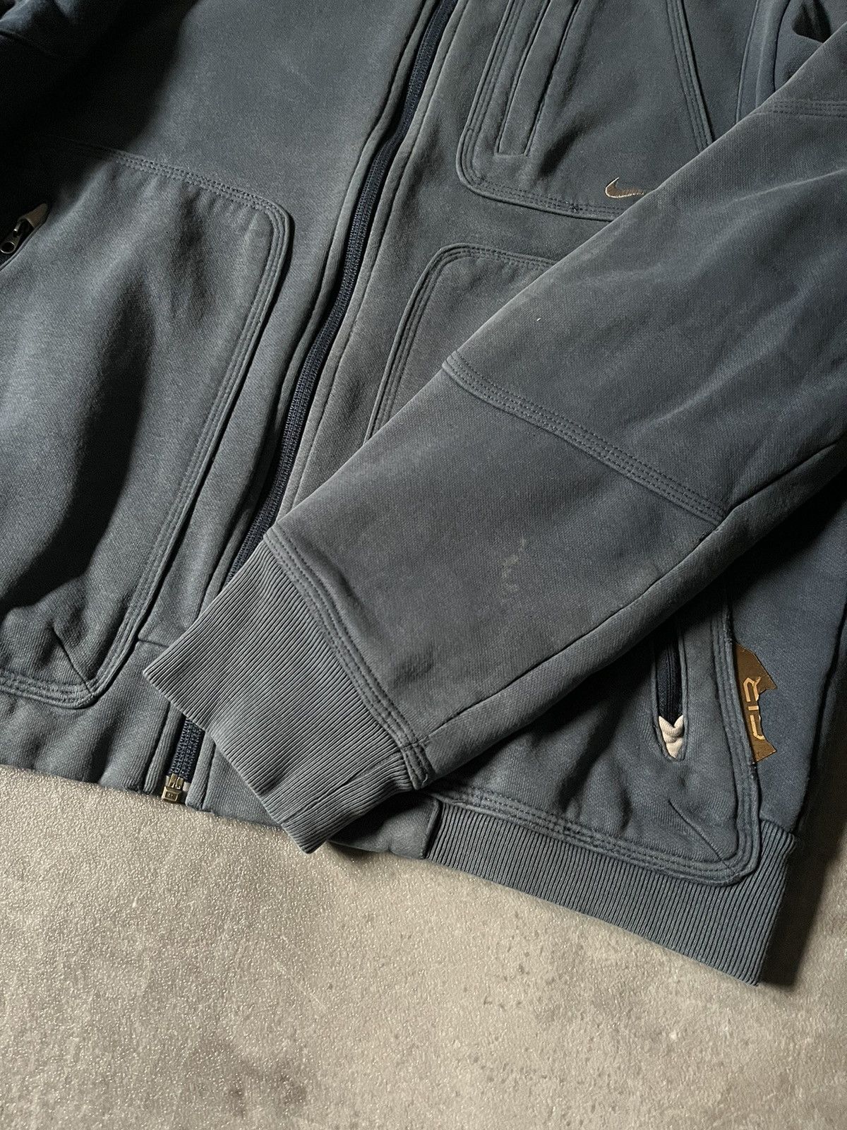 Nike × Vintage Nike vintage zip sweatshirt rare blue-green Size US S / EU 44-46 / 1 - 6 Thumbnail