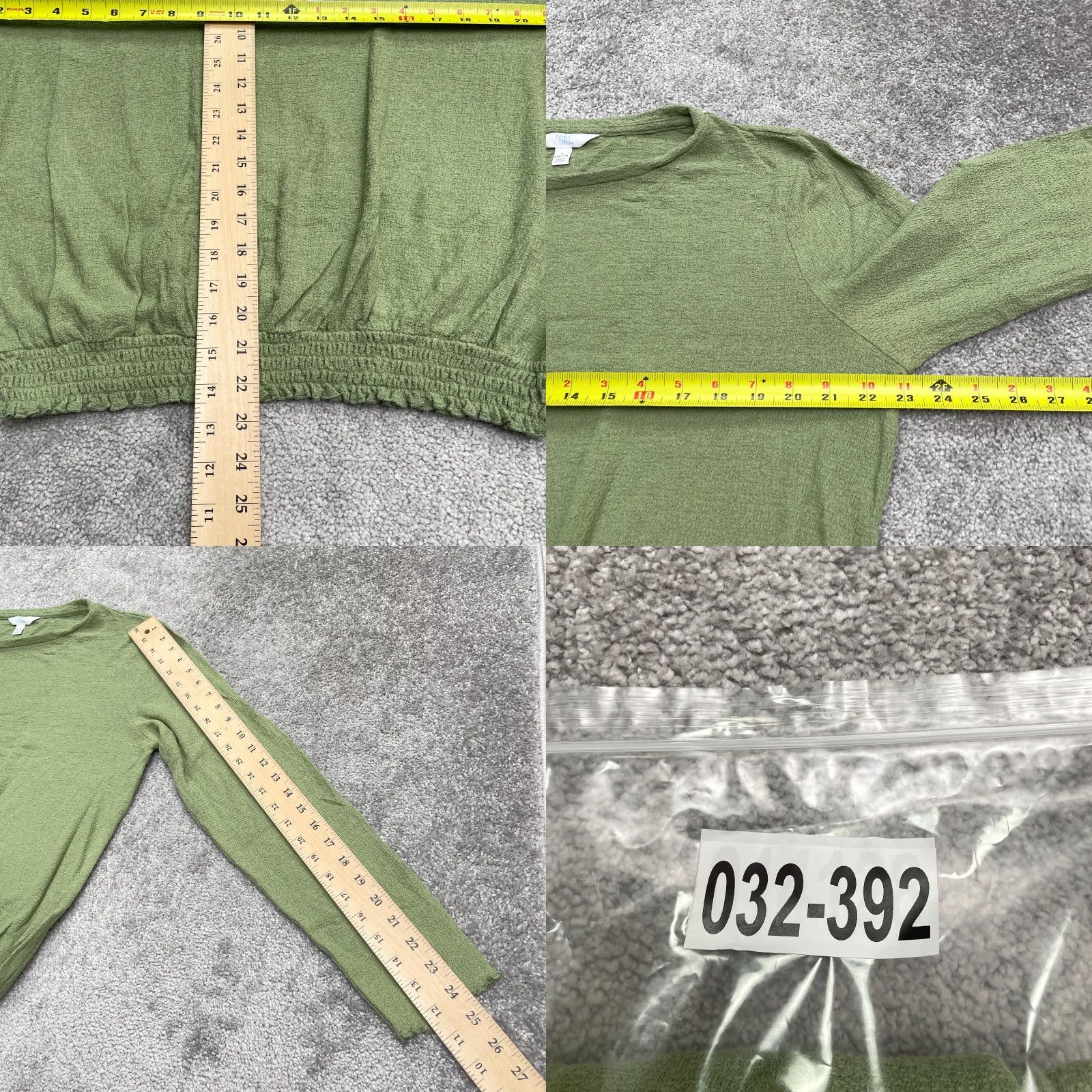 Vintage Time And Tru Blouse Shirt Womens Large Green Knit Crew Neck Long Sleeve Smocked Hem Casual Stretch Autumn Spring Summer Regular Mens? Size L / US 10 / IT 46 - 8 Thumbnail