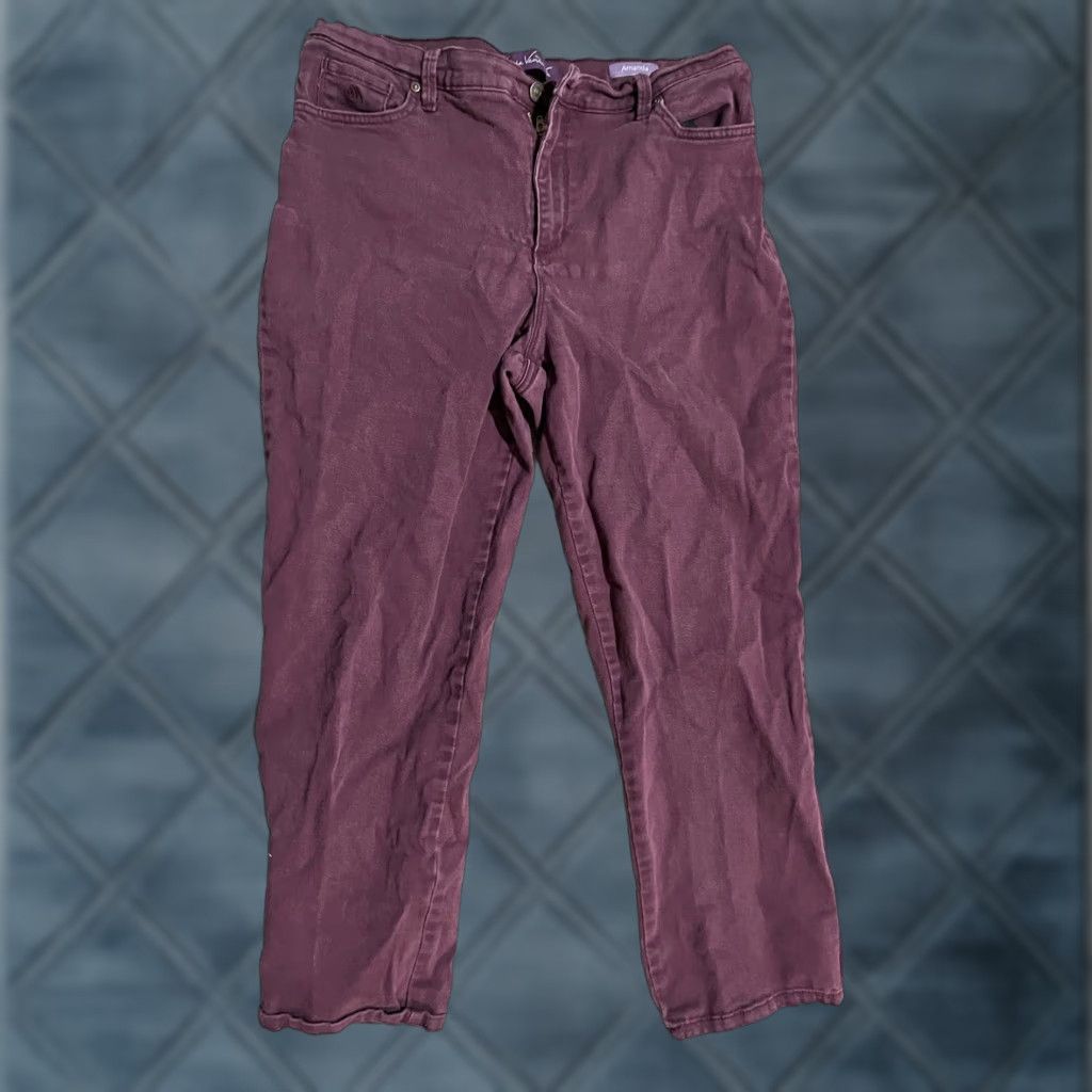 Gloria Vanderbilt Gloria Vanderbilt Amanda Jeans Women 16P Petite Burgundy Denim Stretch Tapered 90s Designer EUC Womens Size 38" / US 16 / IT 52 - 1 Thumbnail