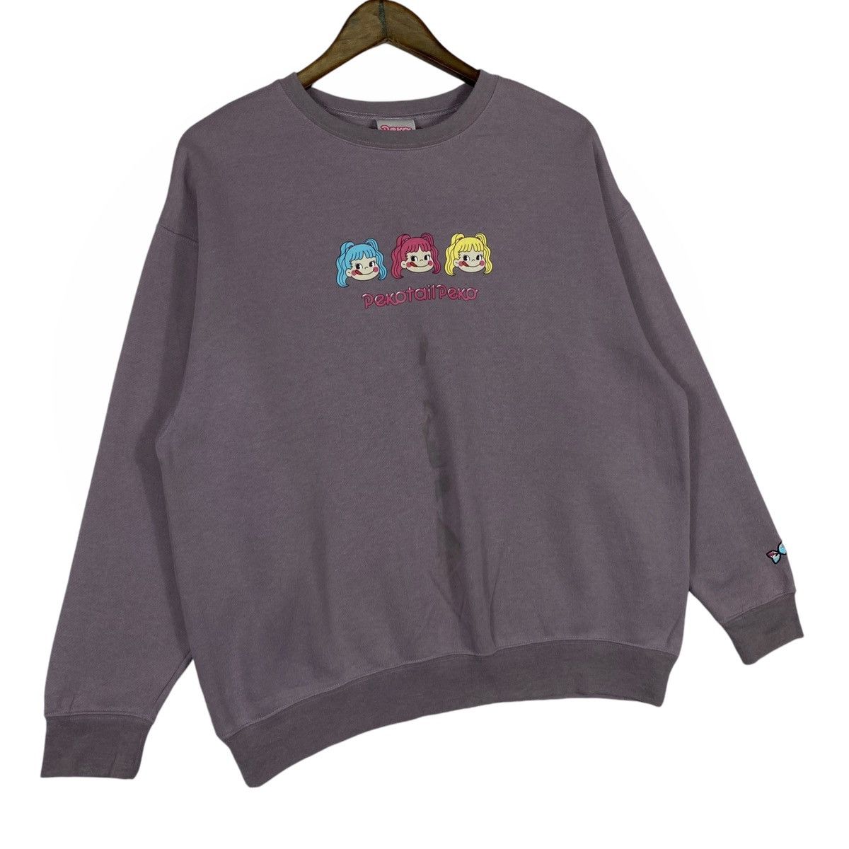 Japanese Brand × Vintage Vintage Pekotail Peko Crewneck Sweatshirt Purple Pullover Size ONE SIZE - 3 Thumbnail