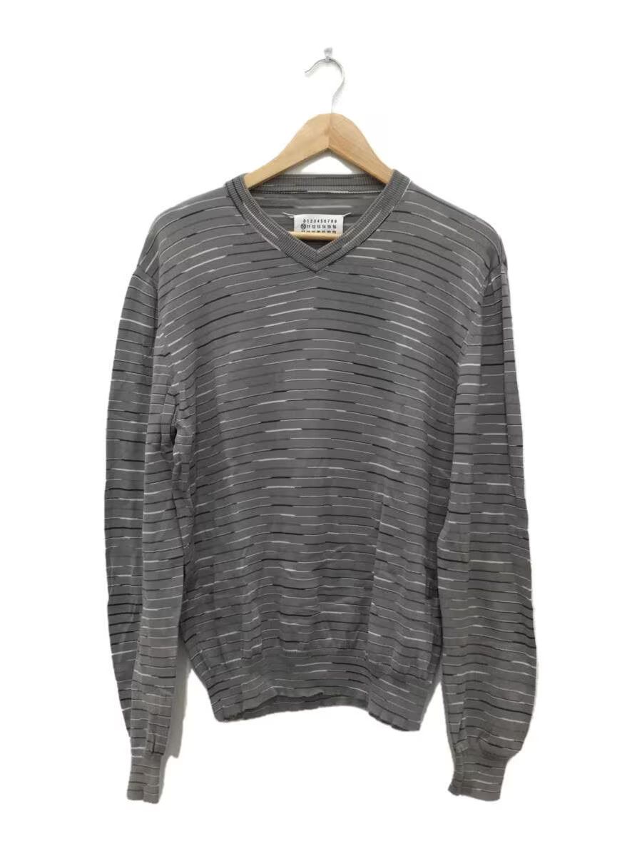 image of Maison Margiela Ss08 Striped Knit Sweater in Grey, Men's (Size Large)