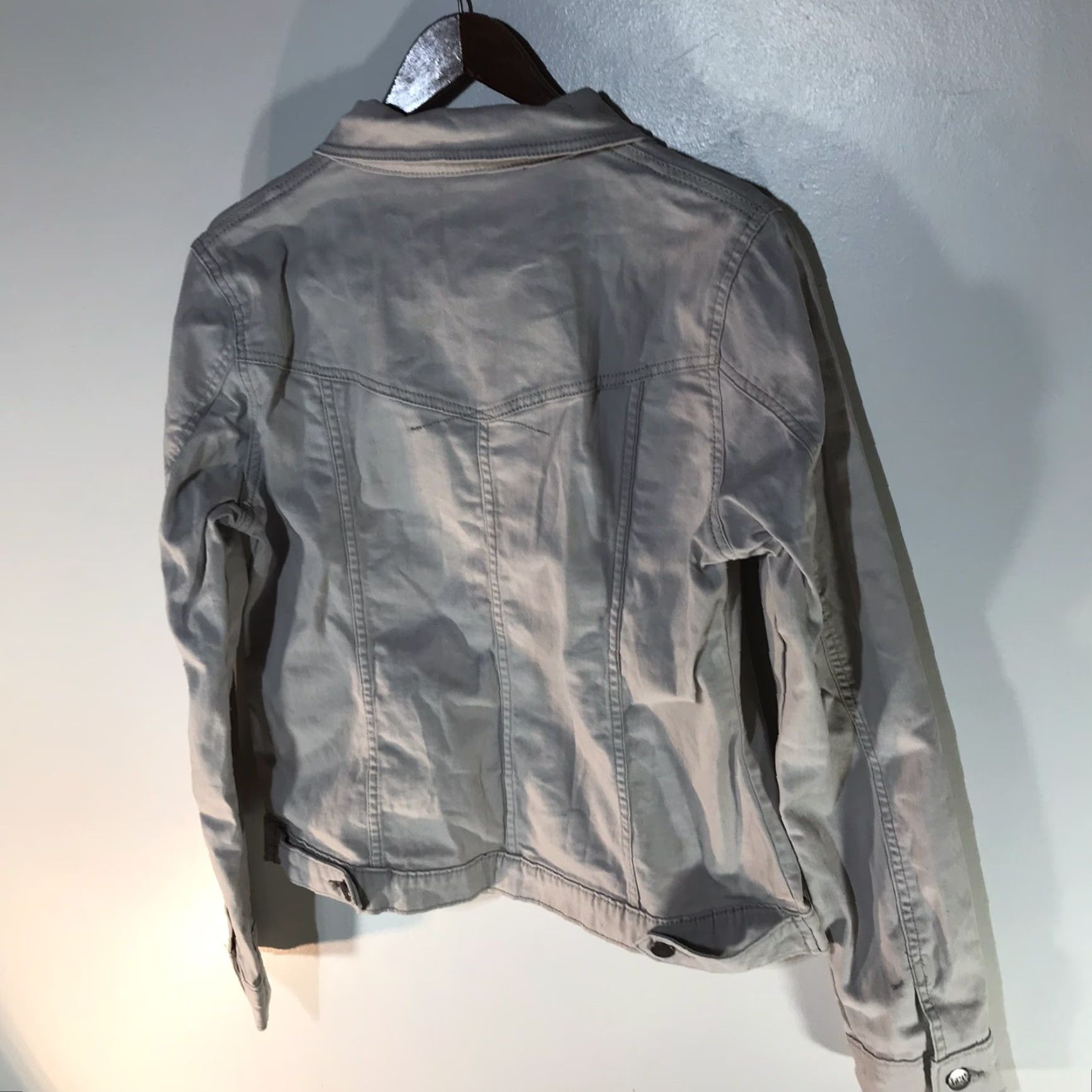Vintage Lee Riders Women's Beige Cotton Spandex Mid-Length Jacket Fall Winter Casual Coat Size M Size M / US 6-8 / IT 42-44 - 4 Thumbnail