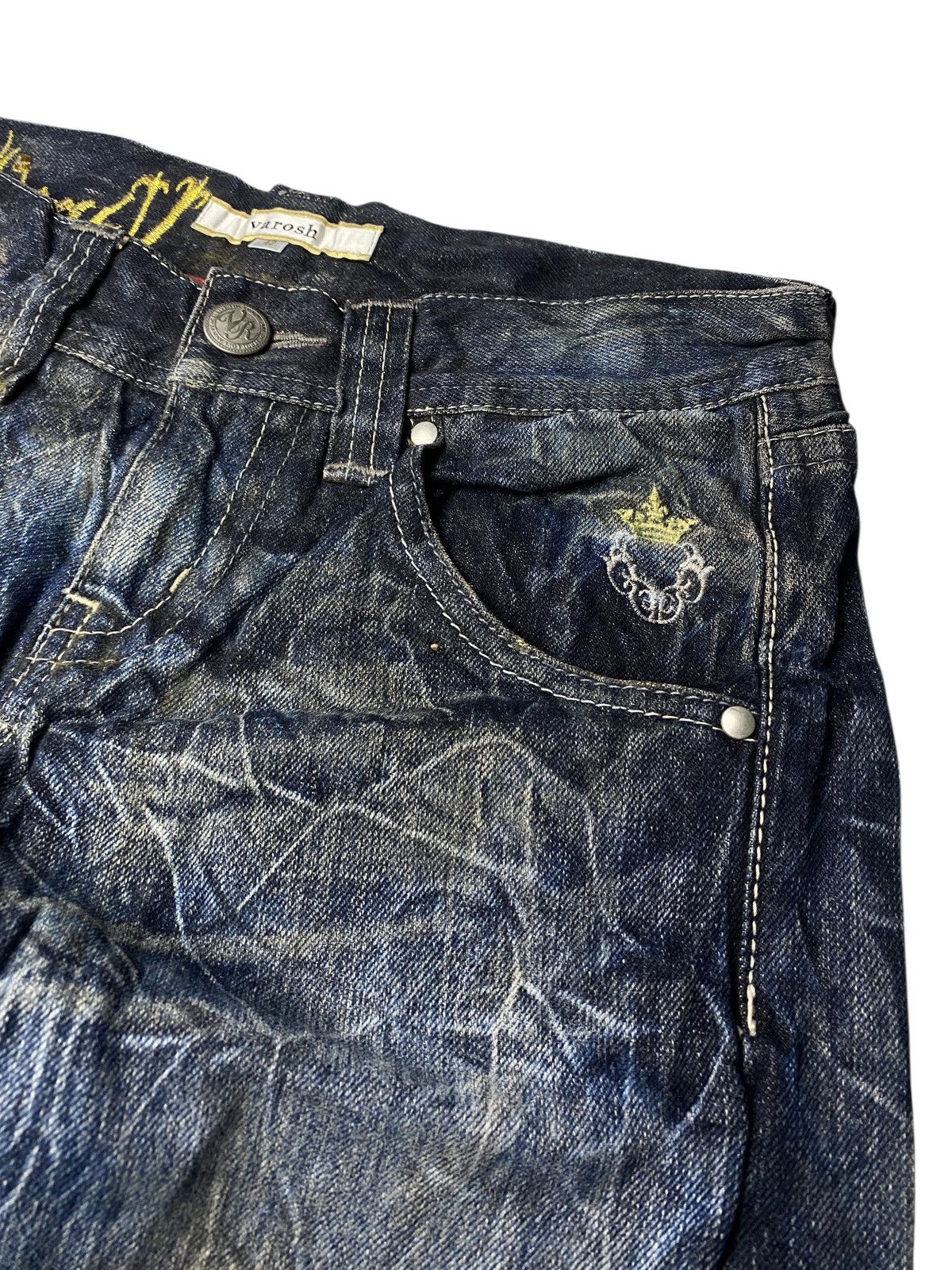 If Six Was Nine 2000's Varosh Mudwash Flared Jeans Size US 27 - 4 Thumbnail