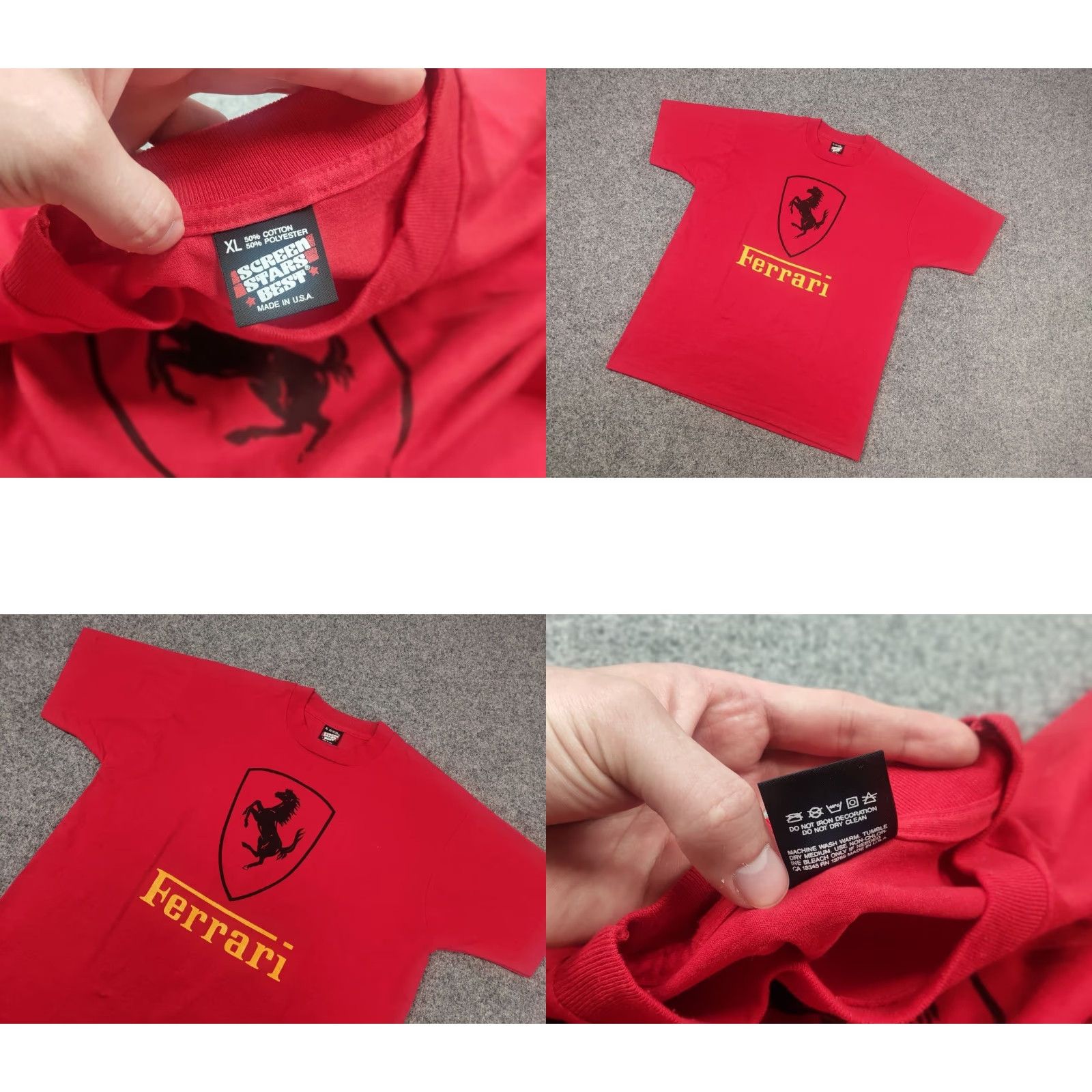 Ferrari VINTAGE Ferrari Authentic Logo Red Cotton T-Shirt XL Mens Decade 90s Shirt Logo? Size US XL / EU 56 / 4 - 9 Thumbnail